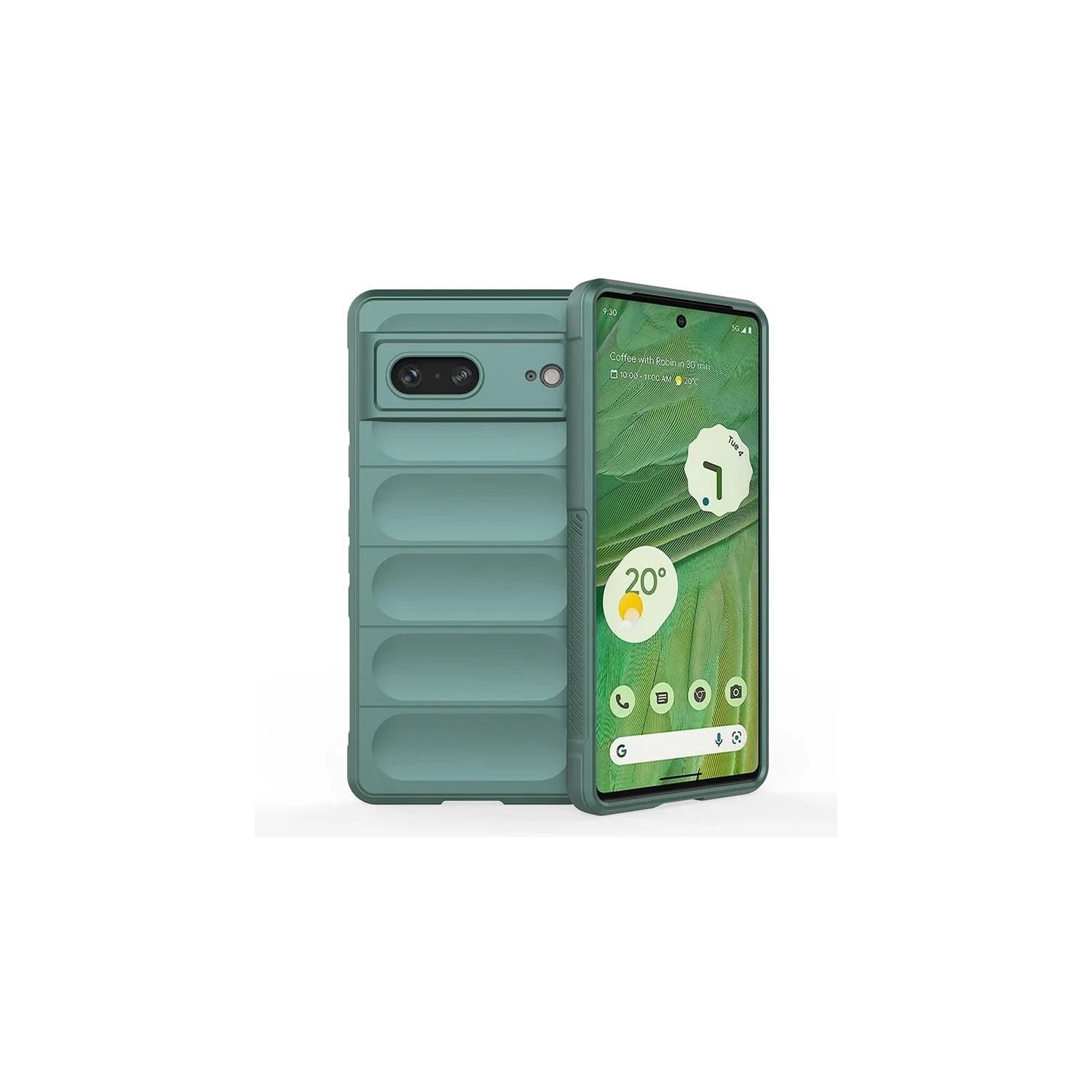 Étui souple antichoc Color Liquid silicone mat pour Google Pixel 8 5G Skin Feel Armor - Vert