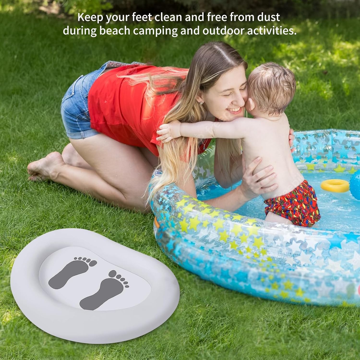 Inflatable Pool Foot Bath Basin,Foot Soaking Bath Basin Foot Bath for Pool Entry Ladder,Pool Foot Wash Basin for Above Ground Swimming Pool Hot Tub