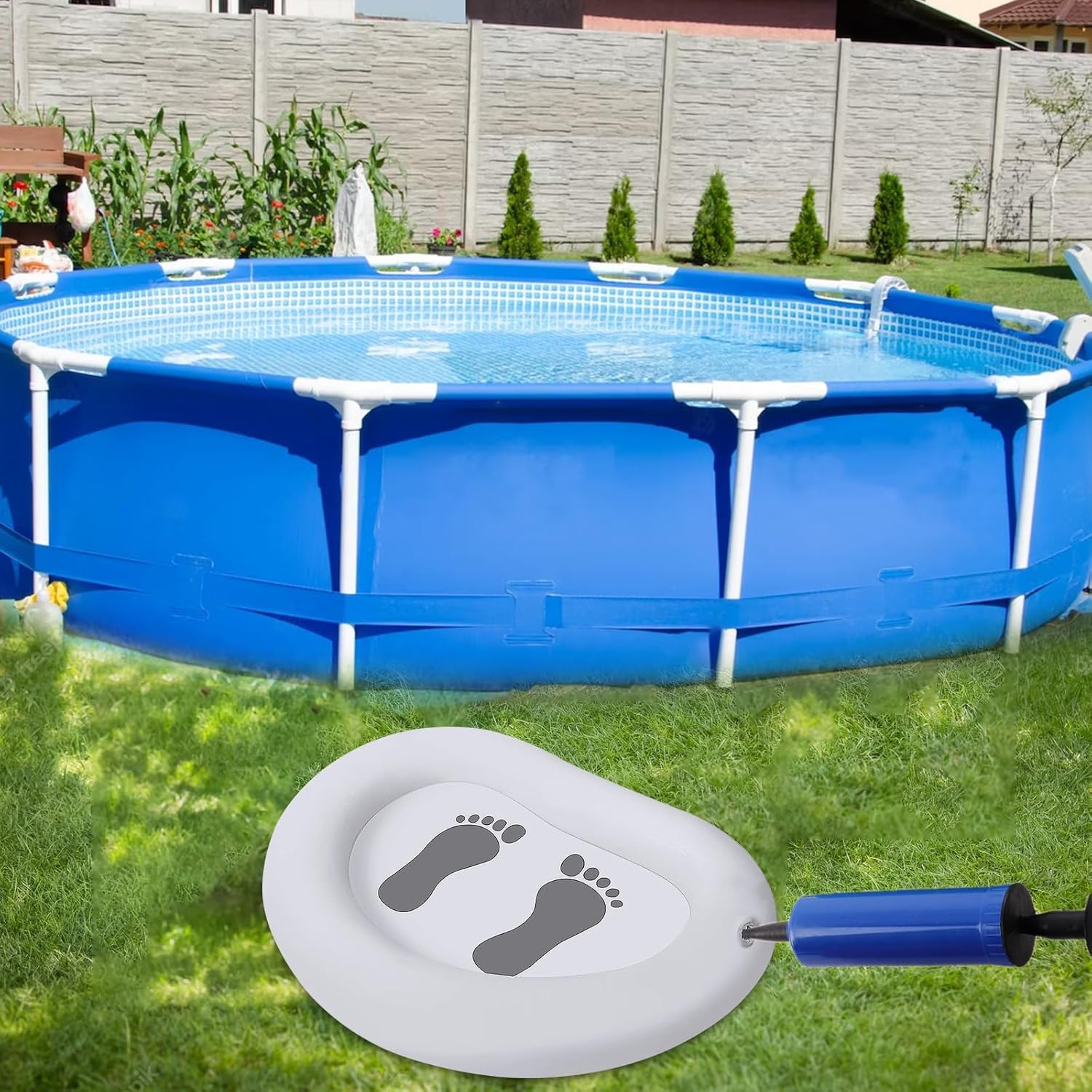 Inflatable Pool Foot Bath Basin,Foot Soaking Bath Basin Foot Bath for Pool Entry Ladder,Pool Foot Wash Basin for Above Ground Swimming Pool Hot Tub