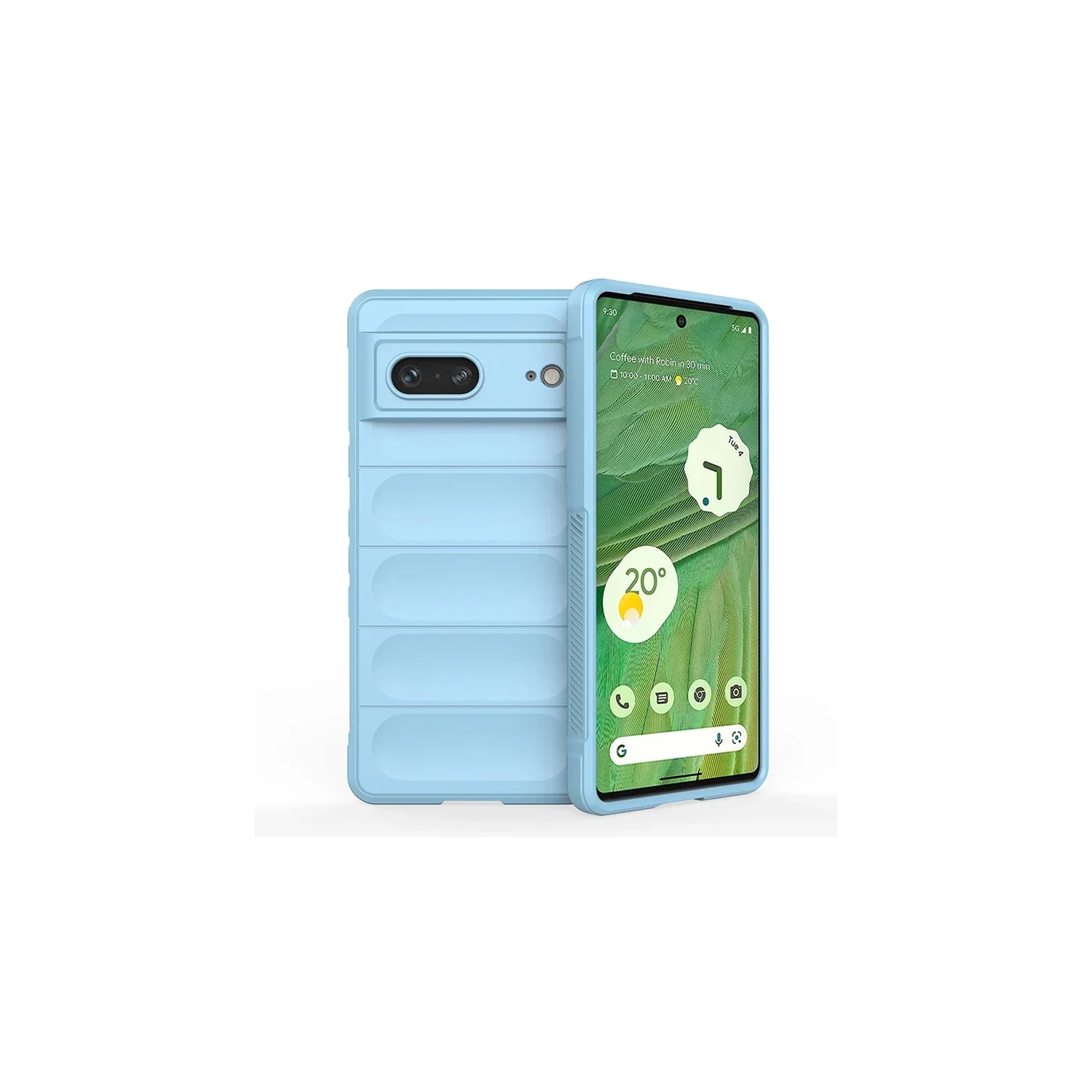 Étui souple antichoc Color Liquid silicone mat pour Google Pixel 8 Pro 5G Skin Feel Armor - Bleu