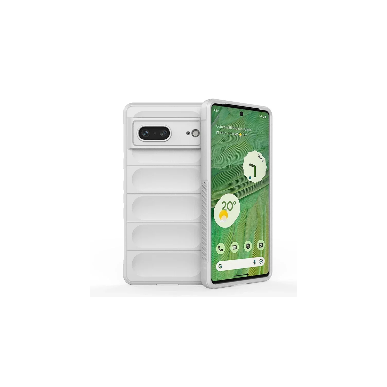 Color Liquid Silicone Matte Phone Case for Google Pixel 8 Pro 5G Skin Feel Armor Shockproof Protect Soft Cover - White