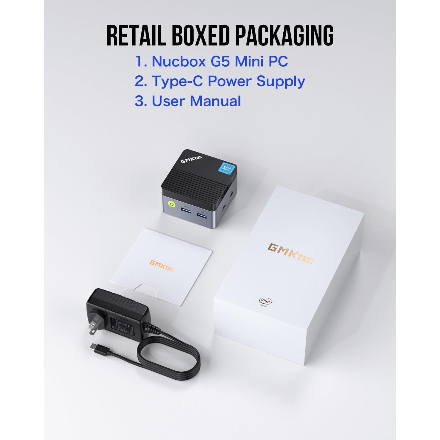 GMKtec Nucbox G5 インテルAlder Lake-N97 ミニPC GMKtec Mini PC NucBox G5, Intel 12th Gen Alder Lake N97 (up to 3.6