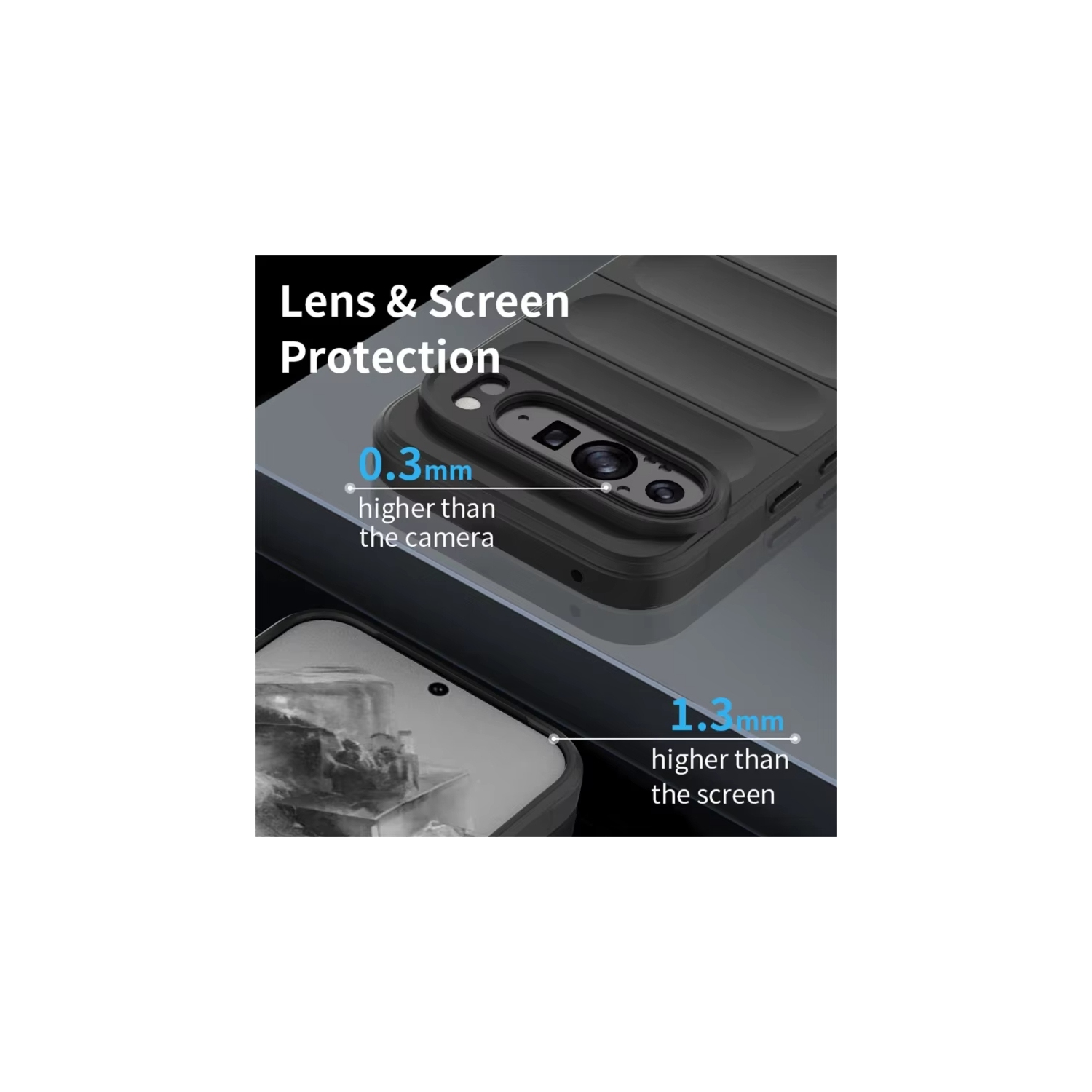 Étui souple antichoc Color Liquid silicone mat pour Google Pixel 9 Pro Skin Feel Armor - Blanc