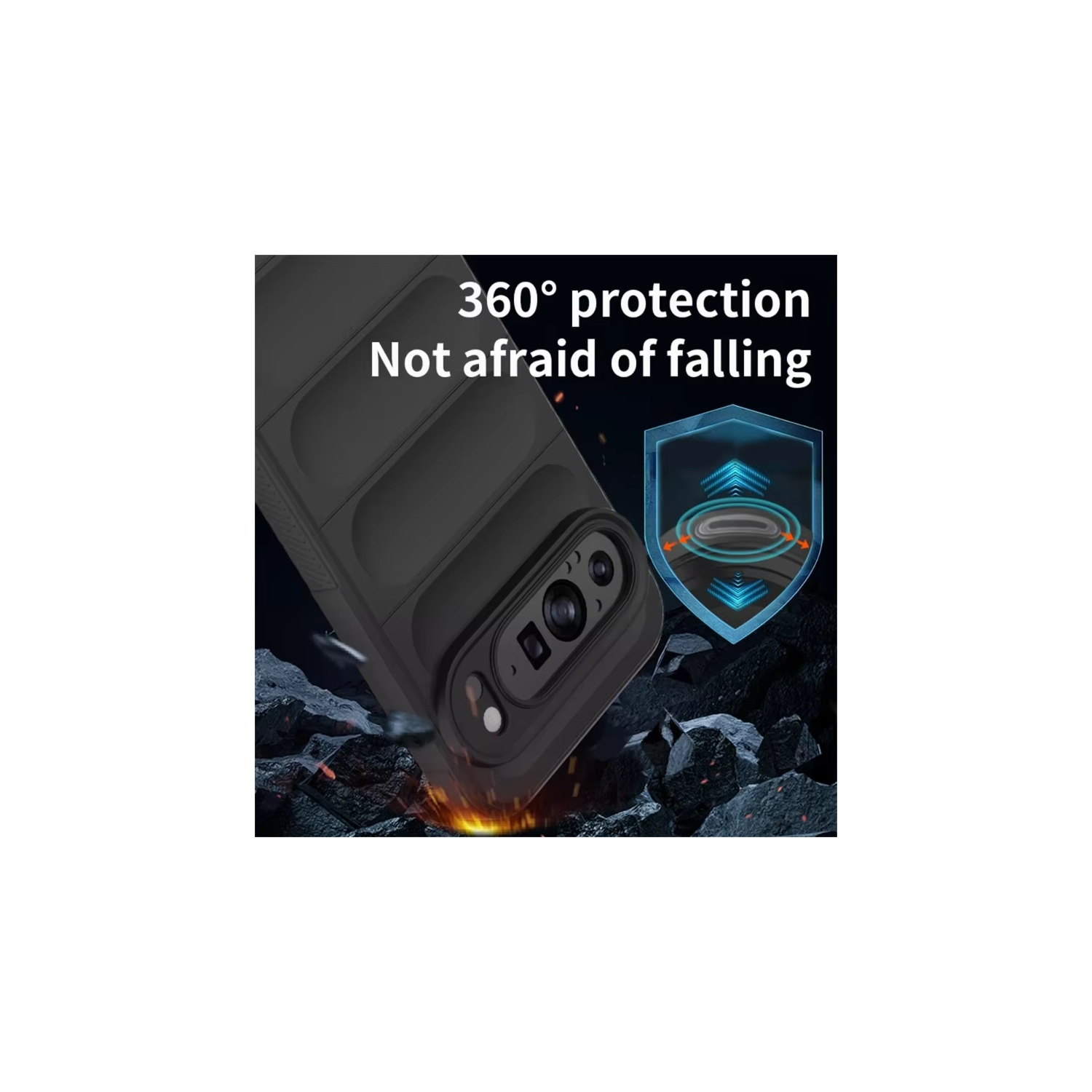 Étui souple antichoc en silicone mat Color Liquid pour Google Pixel 9 Pro Skin Feel Armor - Vert