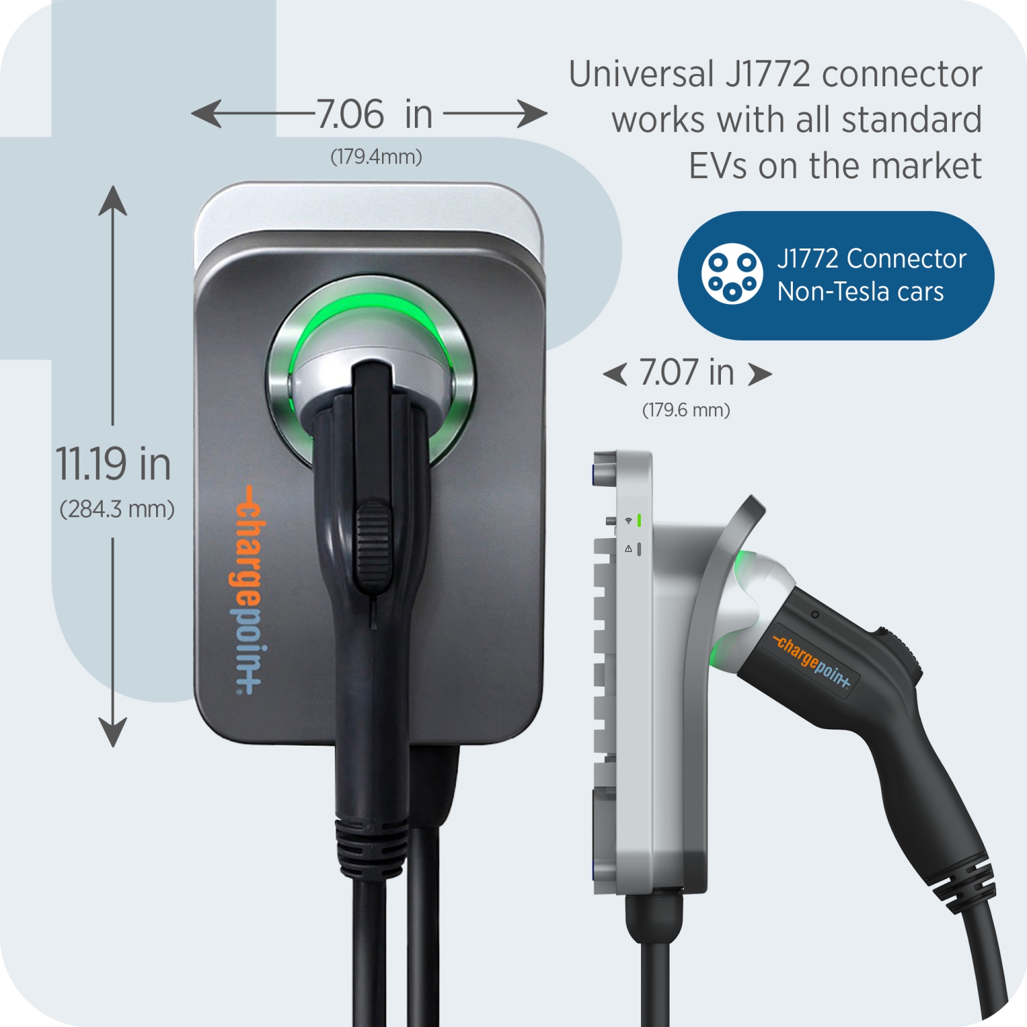 Station de chargement câblée flexible intelligente 240&nbsp;V de ChargePoint pour disjoncteurs 20-80&nbsp;A
