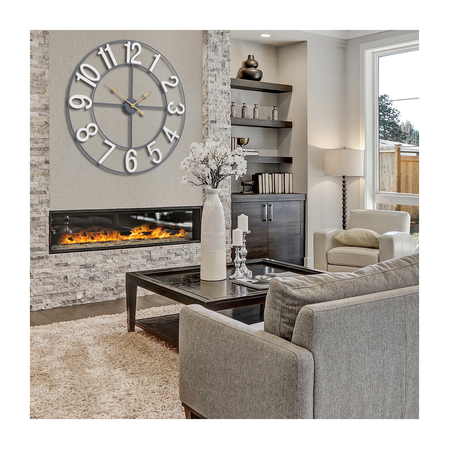 Sorbus Large Wall Clock for Living Room - 32 Inches