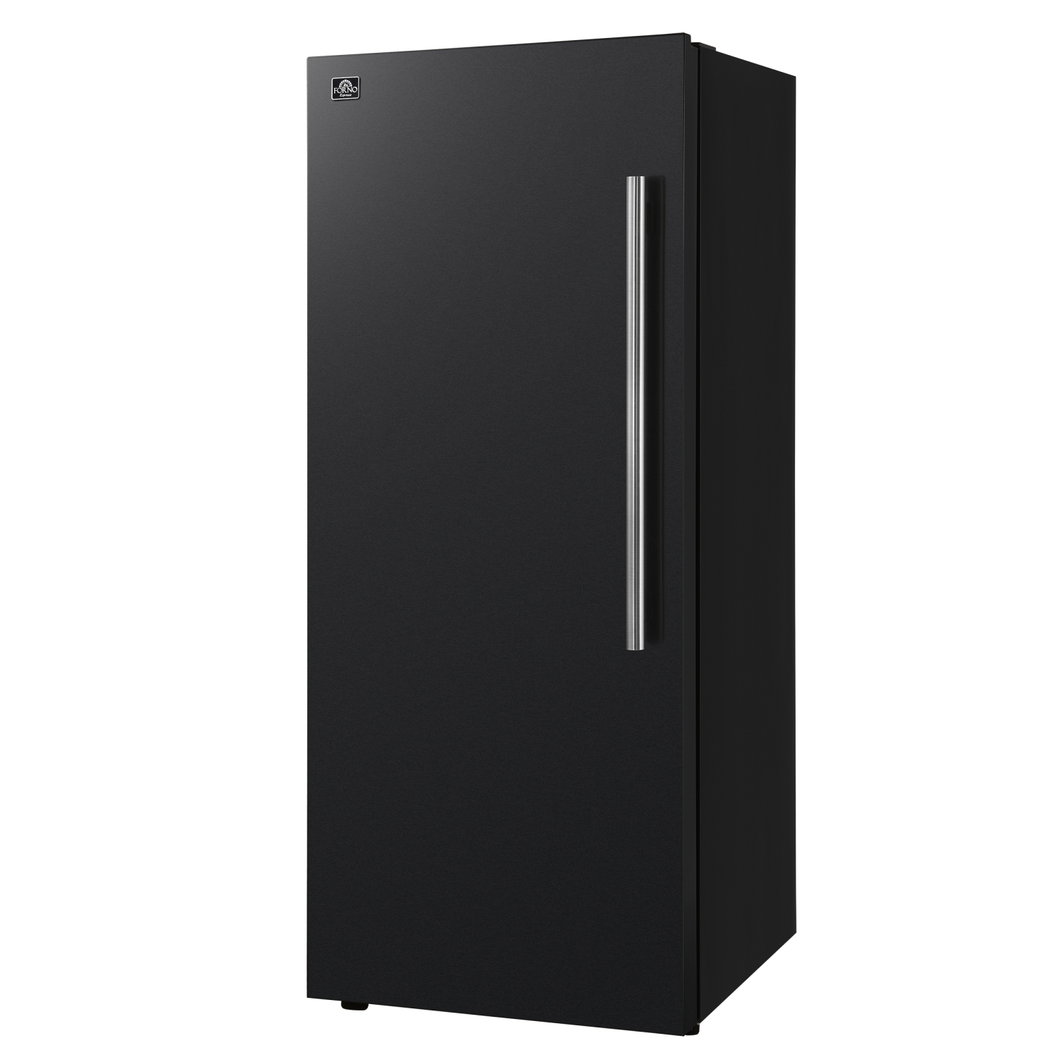 Réfrigérateur/congélateur vertical convertible de 28&nbsp;po MadPaderno de Forno – Noir avec poignée en laiton antique, 13,6&nbsp;pi³, ouverture à