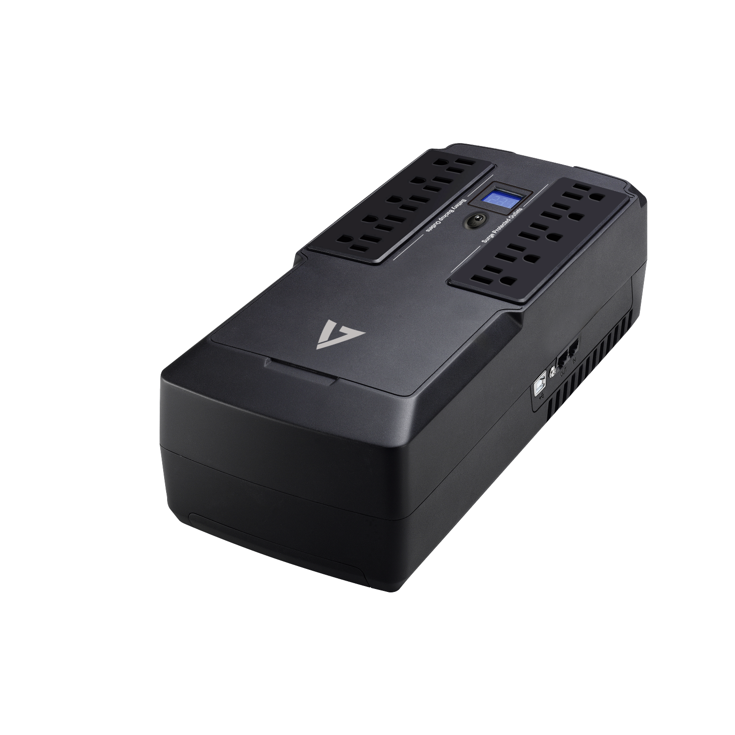 V7 UPS 750VA Desktop (5 Battery Backup+5 Surge only), Touch LCD, USB, Simulated Sine Wave, 6ms Transfer time, RJ-11/RJ-45 Protection)
