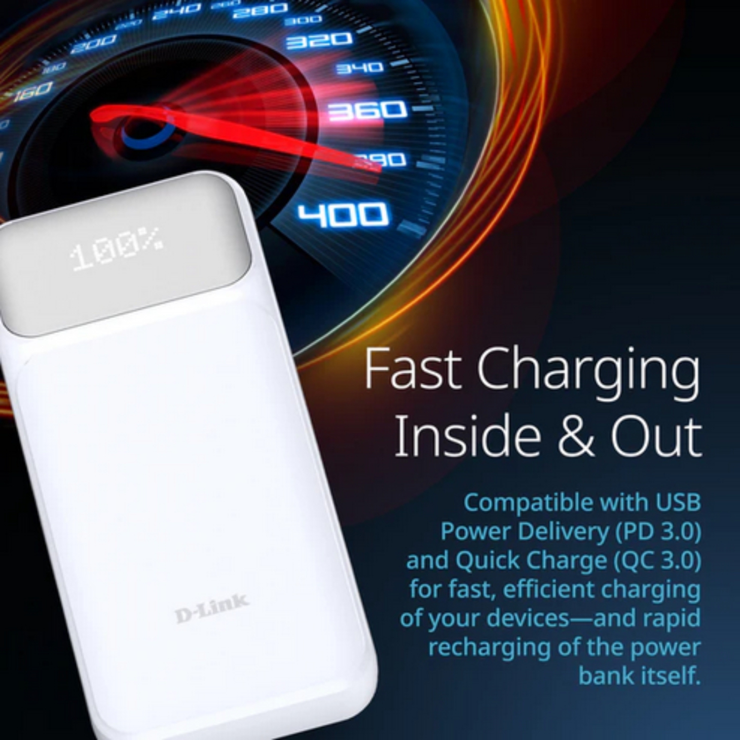 D-Link DPP-201 20000mAh Power Bank For Smartphones, Tablets and Other USB-Charged Devices