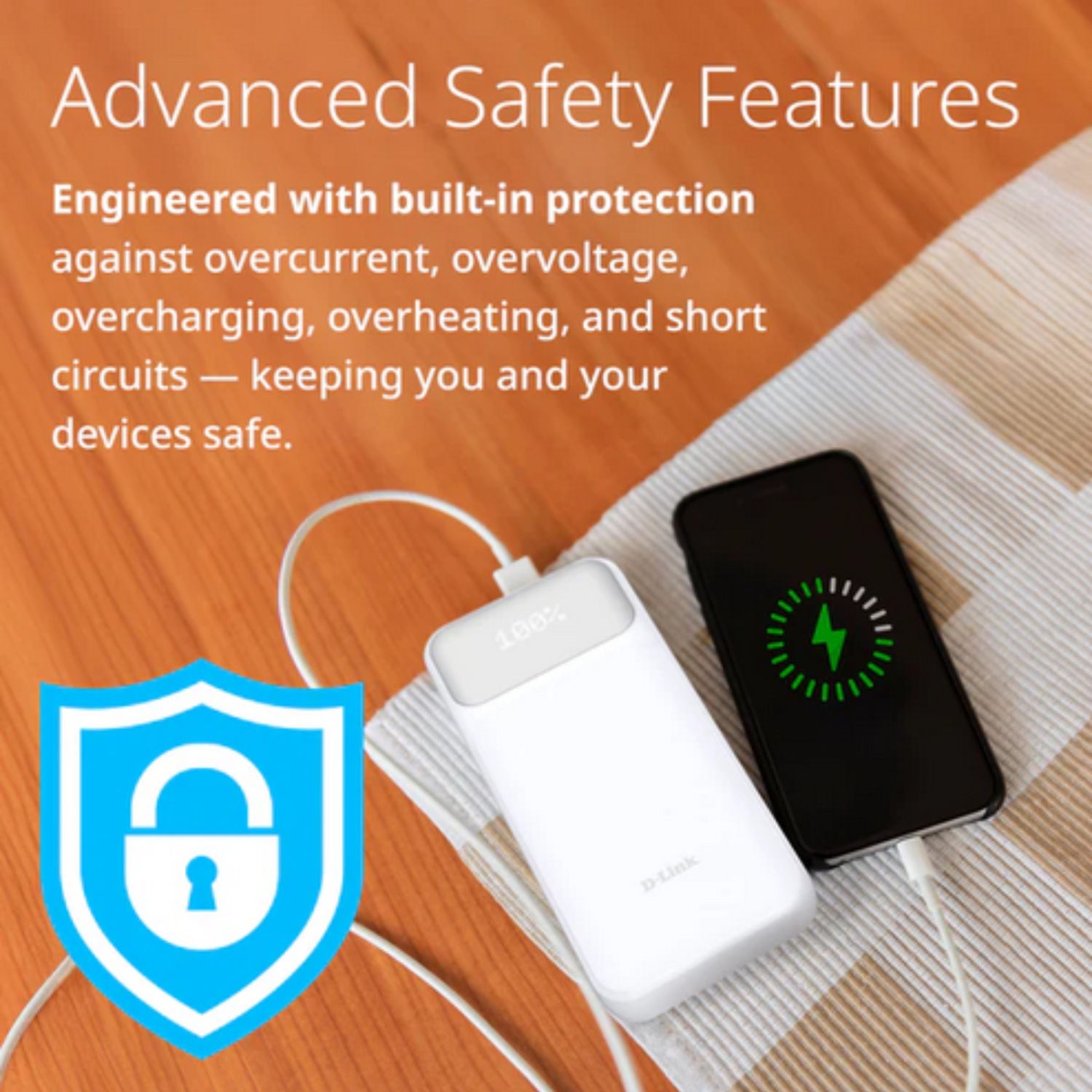 D-Link DPP-201 20000mAh Power Bank For Smartphones, Tablets and Other USB-Charged Devices