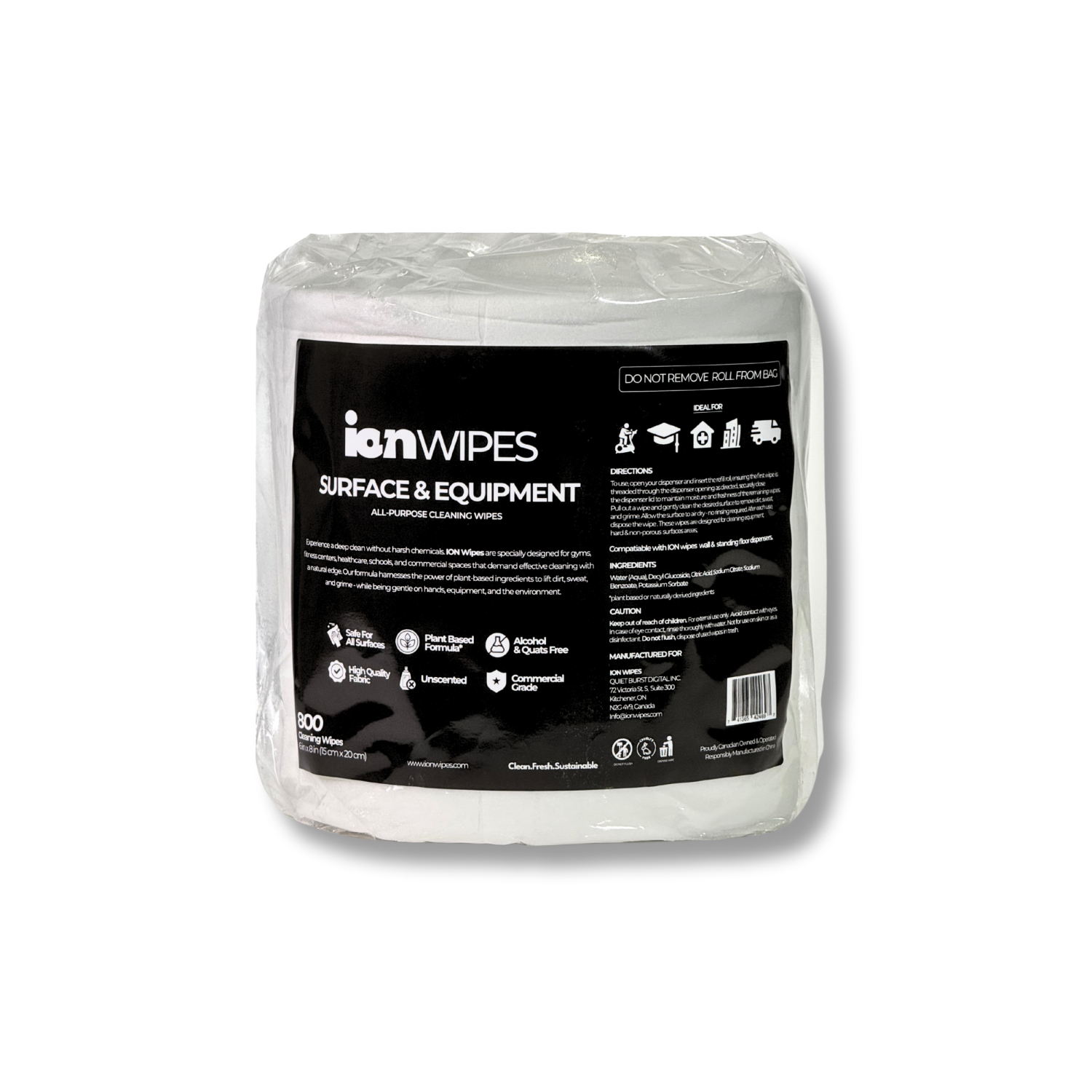 ION Wipes Surface & Equipment Cleaning Wipes, 3200 Count Gym Wipes, Suitable for Fitness Center, Pilates Studios, Schools, Offices & Commercial Use 4