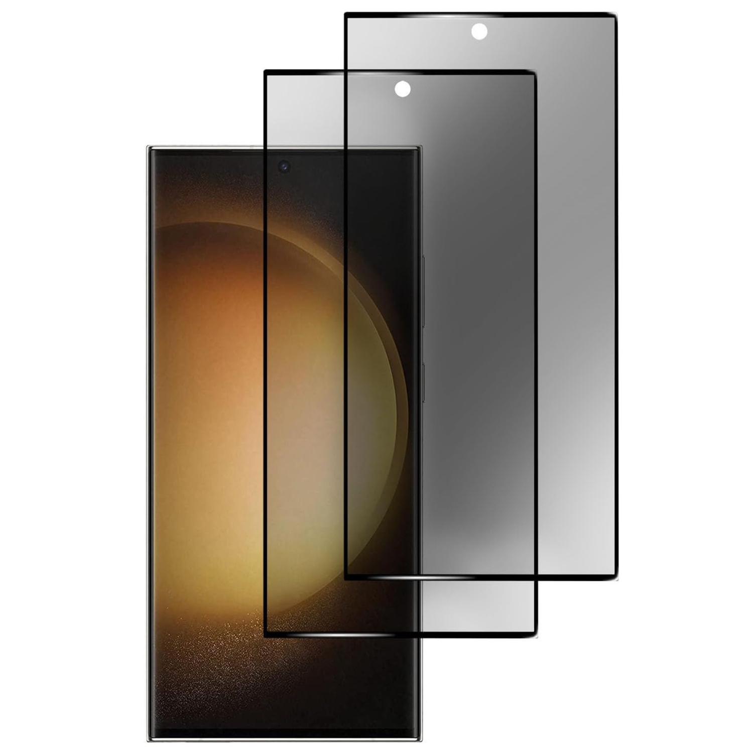 Protecteur d'écran ultramince en verre trempé de confidentialité SuperShield pour Galaxy S25 Edge de Samsung - Paquet de 2