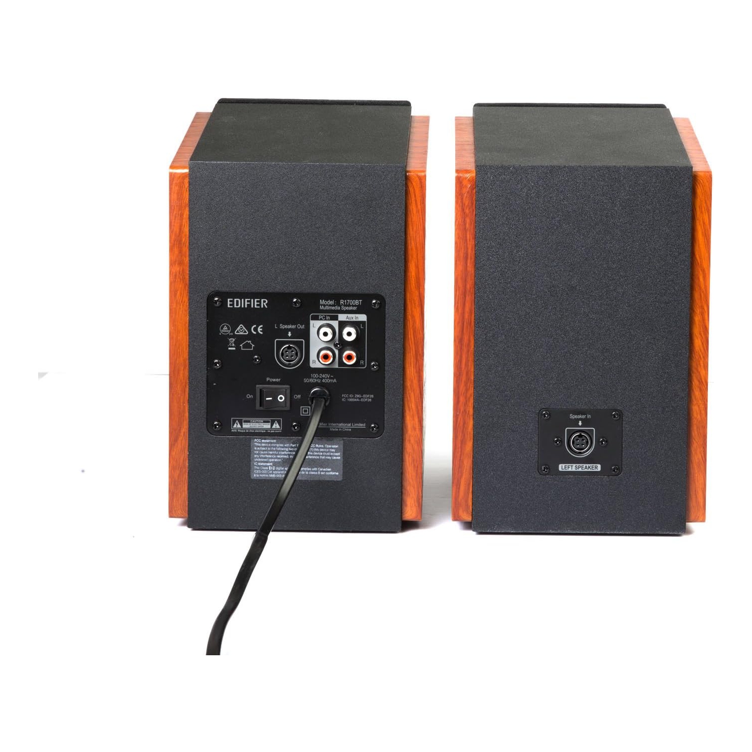 Edifier R1700BT Bluetooth Bookshelf Speakers - Black and Walnut