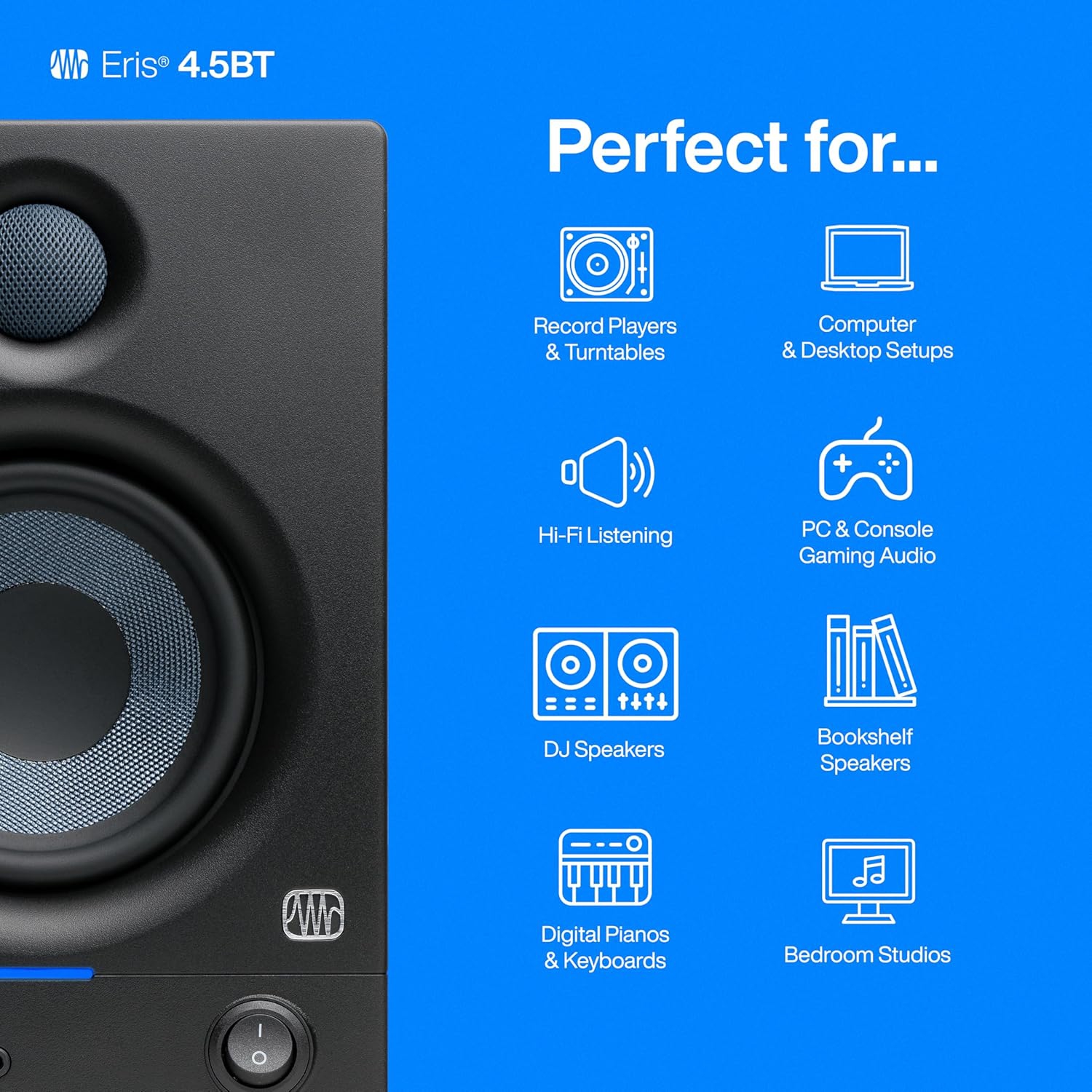 Moniteurs multimédias actifs de référence de 4,5&nbsp;po ERIS-4.5BT de Presonus avec Bluetooth