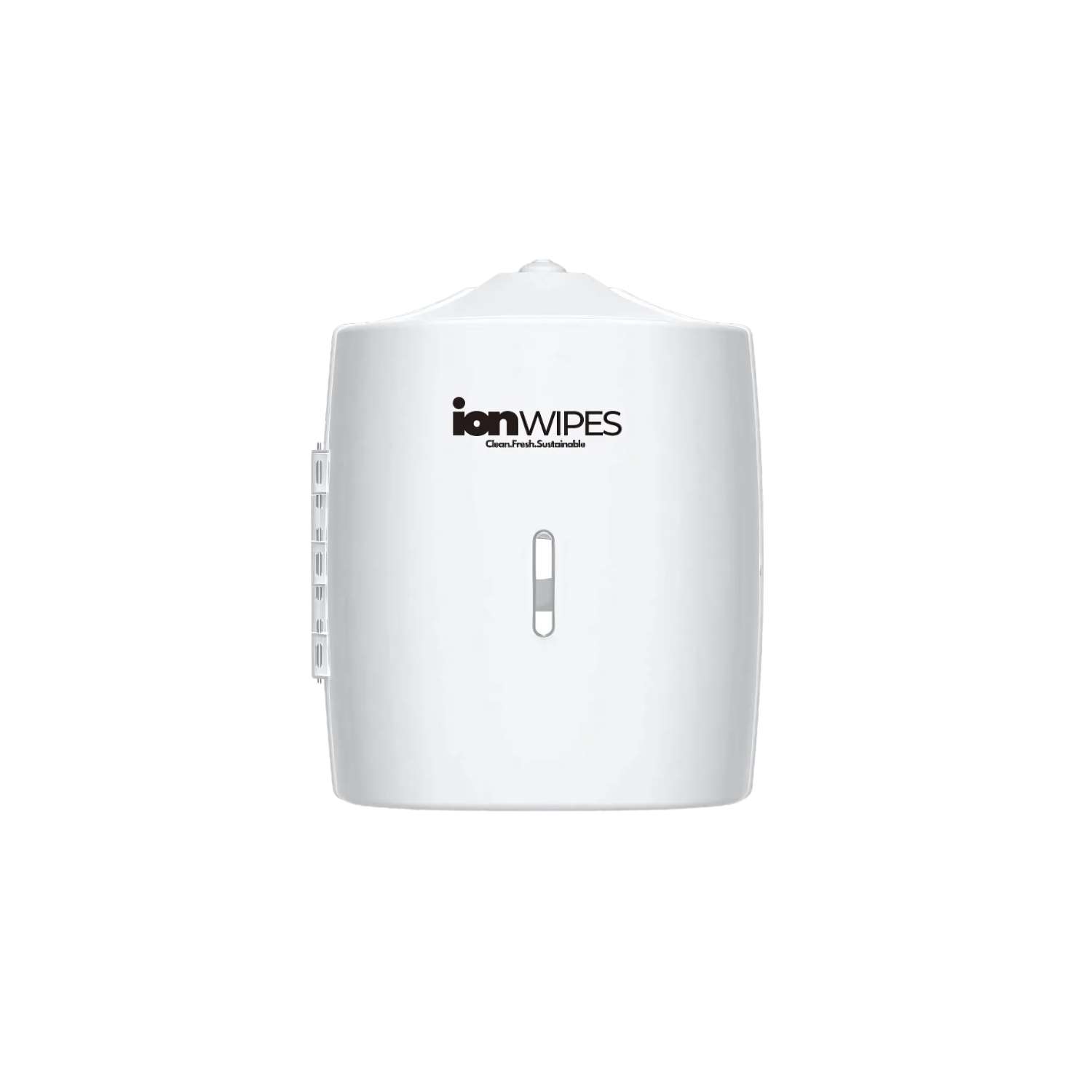 ION Wipes Wall Mounted Wipes Dispenser, Gym Wipe Dispenser with Upward Pull Design, Suitable for Fitness Centers, Offices, Schools, Healthcare, White