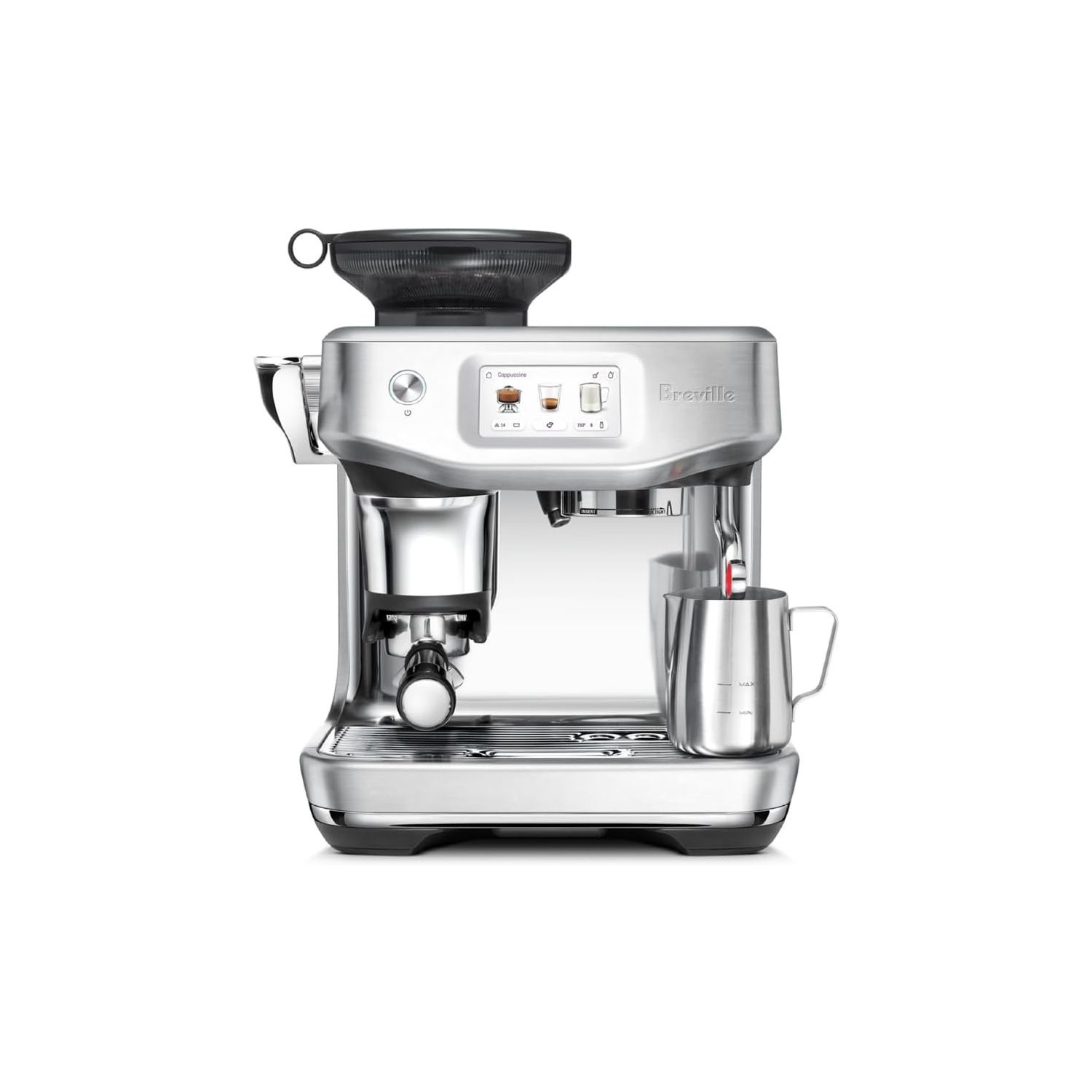 Boîte ouverte – Machine à espresso Barista Touch Impress de Breville avec moussoir à lait et moulin à café - Acier inoxydable