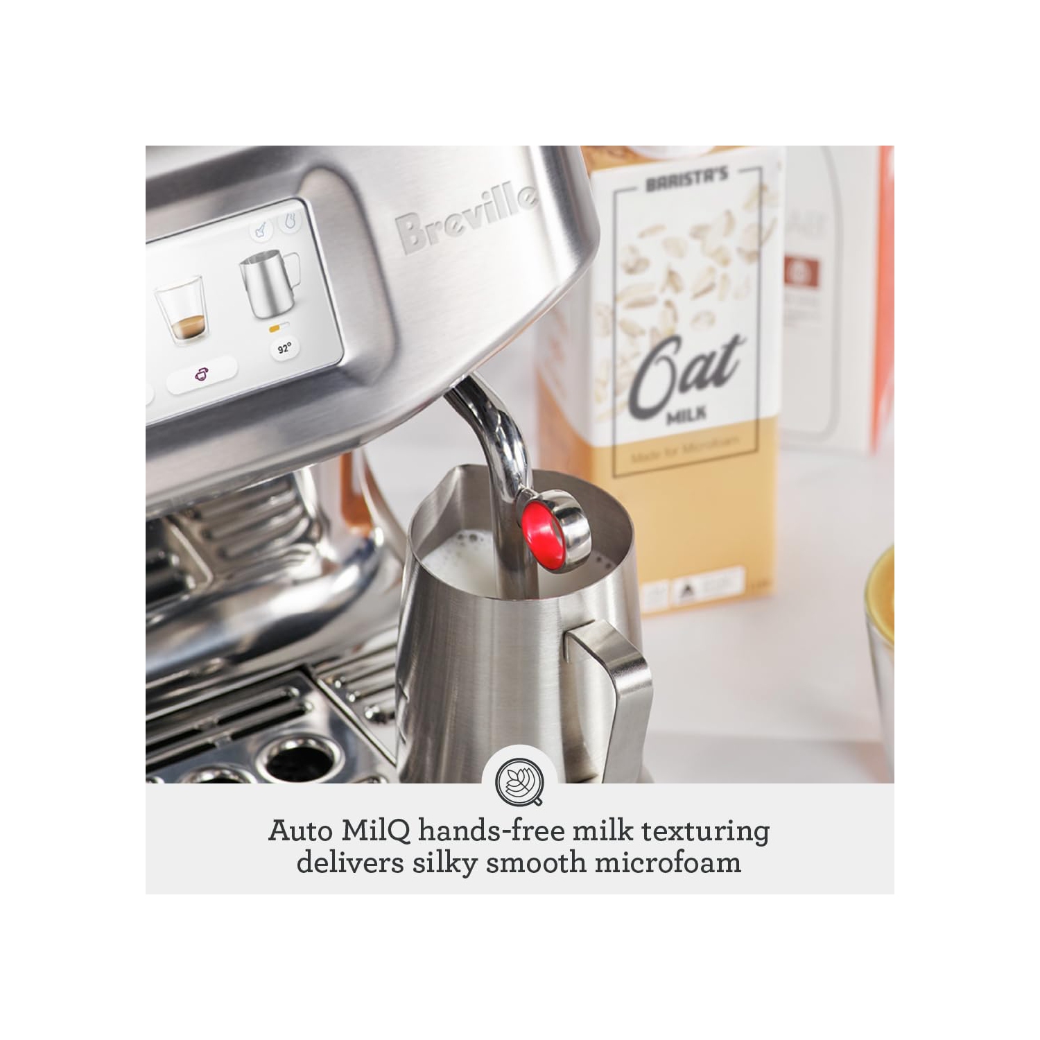 Boîte ouverte – Machine à espresso Barista Touch Impress de Breville avec moussoir à lait et moulin à café - Acier inoxydable