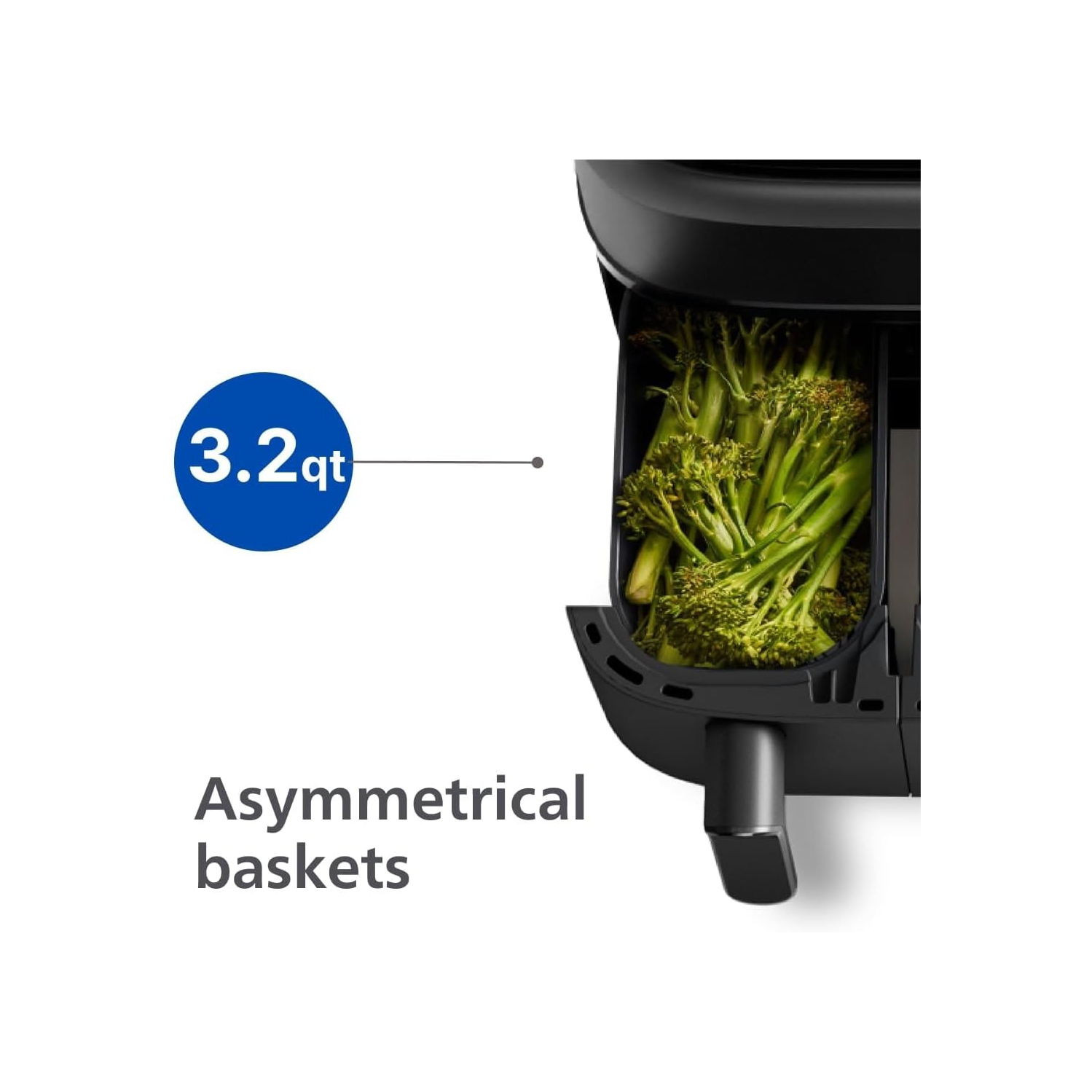 Open Box – Philips 3000 Series Dual Basket Air Fryer - 9QT - Black