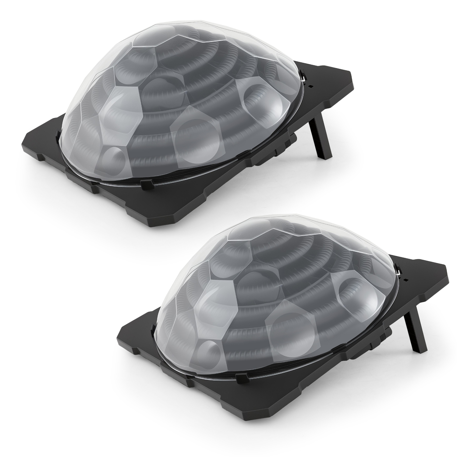 Gymax 2PCS Colar Dome Heater w/ Transparent Cover Black Heating Coil Foldable Legs