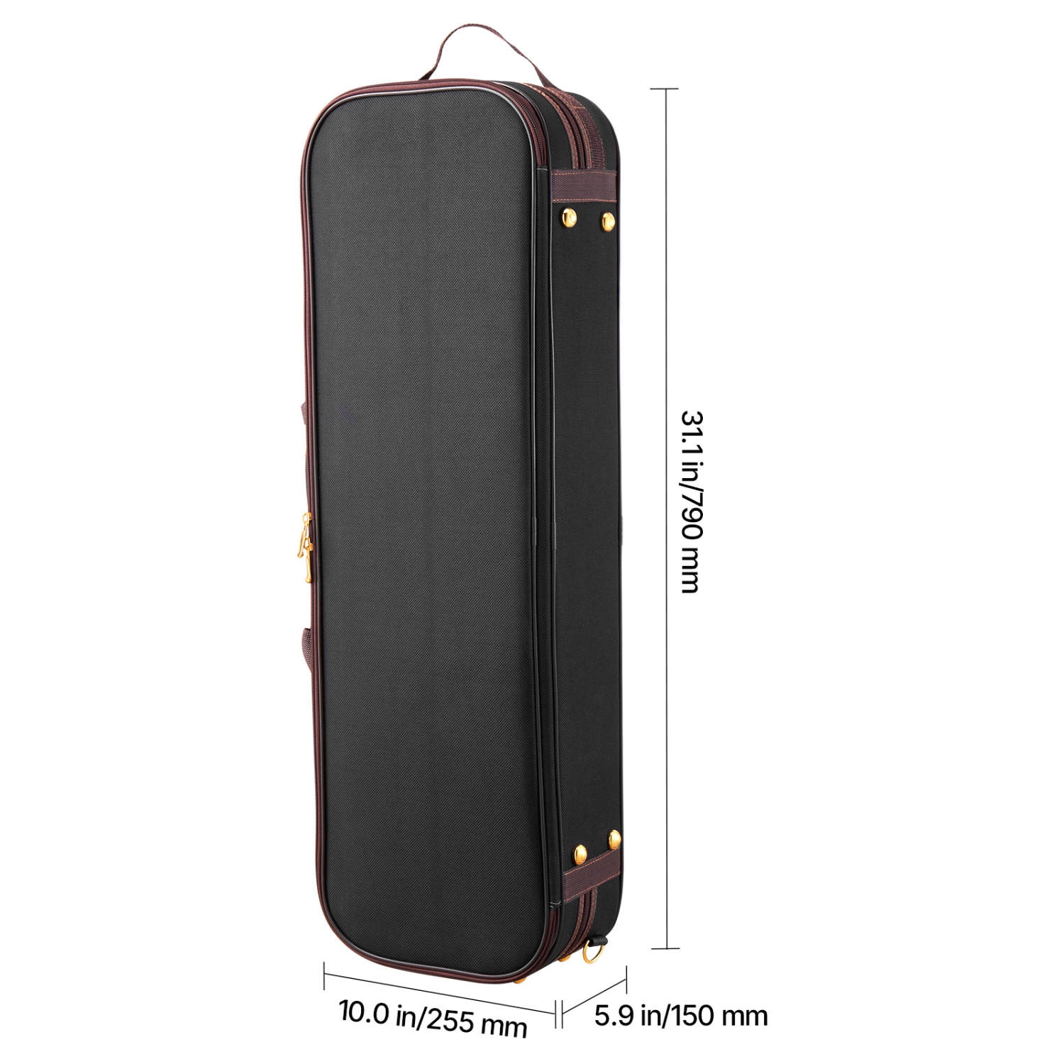 Étui pour violon VEVOR 4/4 pleine grandeur, hygromètre intégré, sac de transport portatif léger, doublure moelleuse, bretelles, antirayure, forme