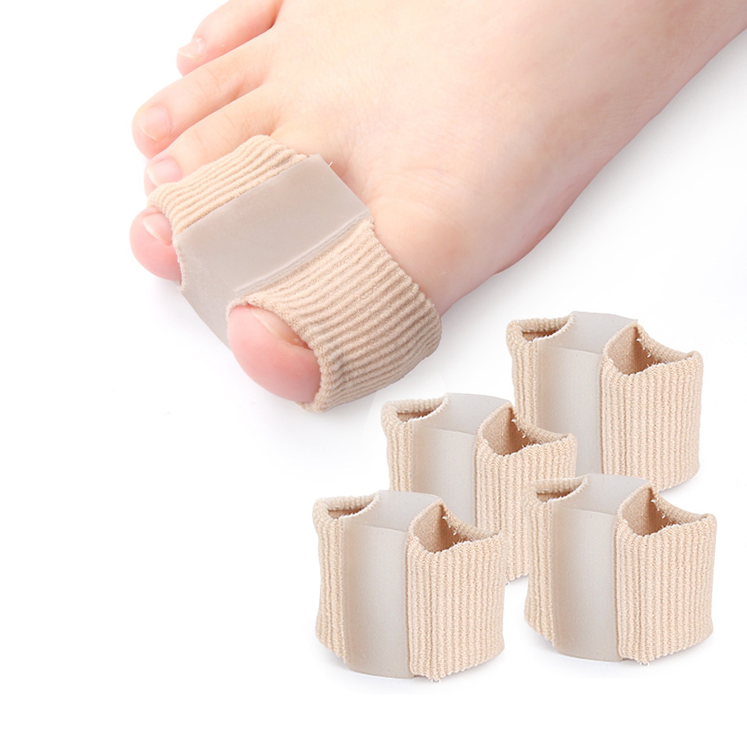 4 pièces de réglage de séparation à deux embouts en silicone Outil de correction efficace de raccord Hallux Valgus correcteur de raidisseur de