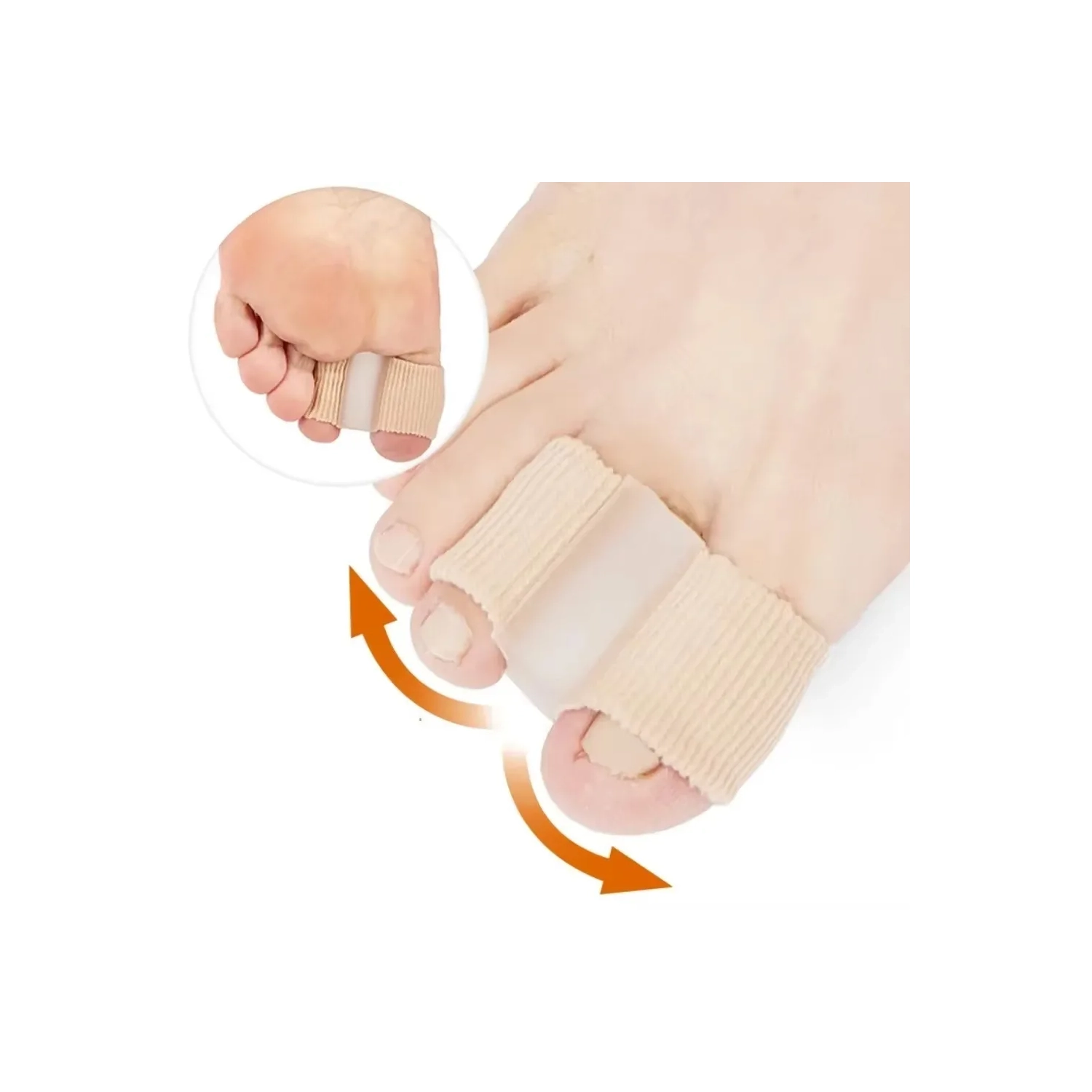 4 pièces de réglage de séparation à deux embouts en silicone Outil de correction efficace de raccord Hallux Valgus correcteur de raidisseur de