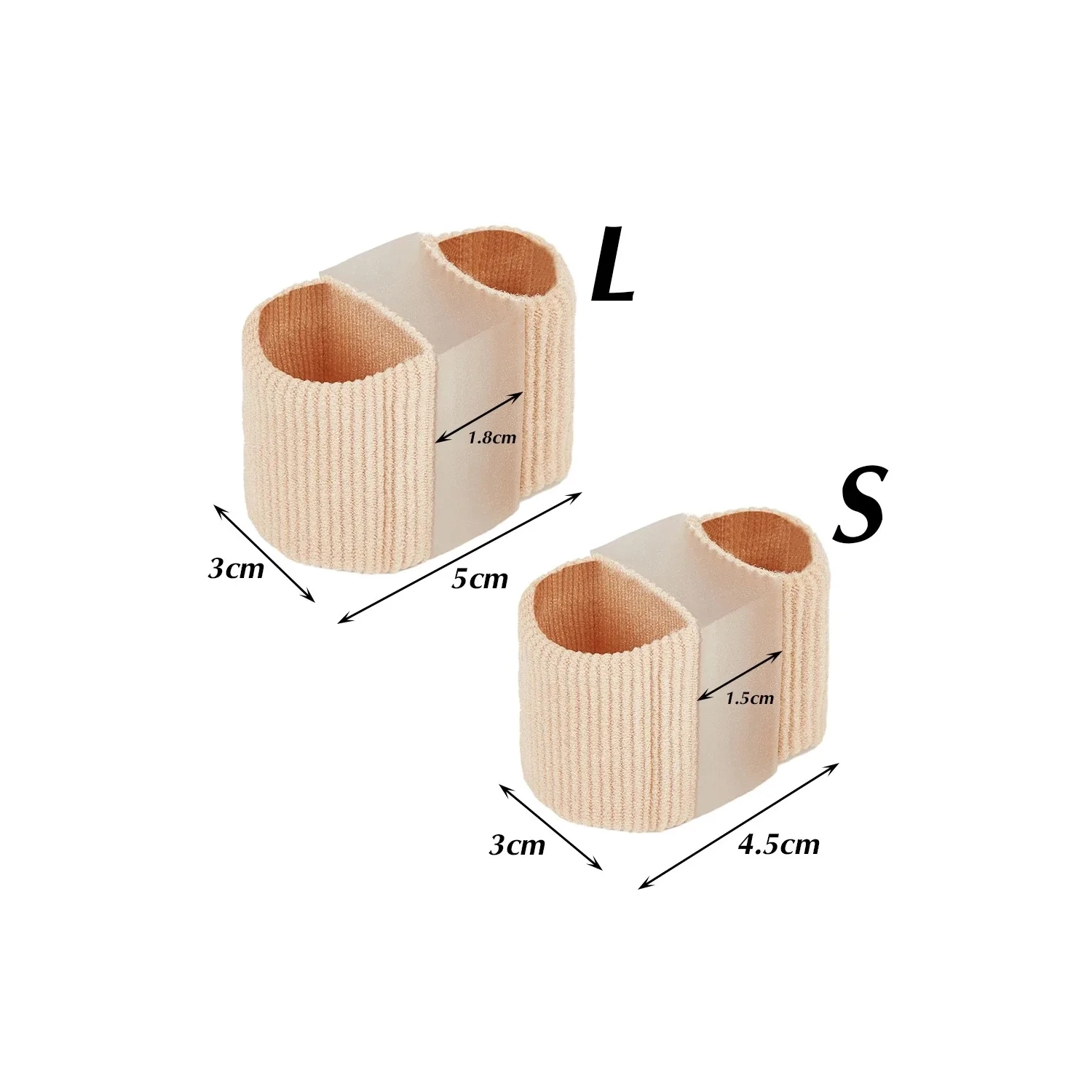 4 pièces de réglage de séparation à deux embouts en silicone Outil de correction efficace de raccord Hallux Valgus correcteur de raidisseur de