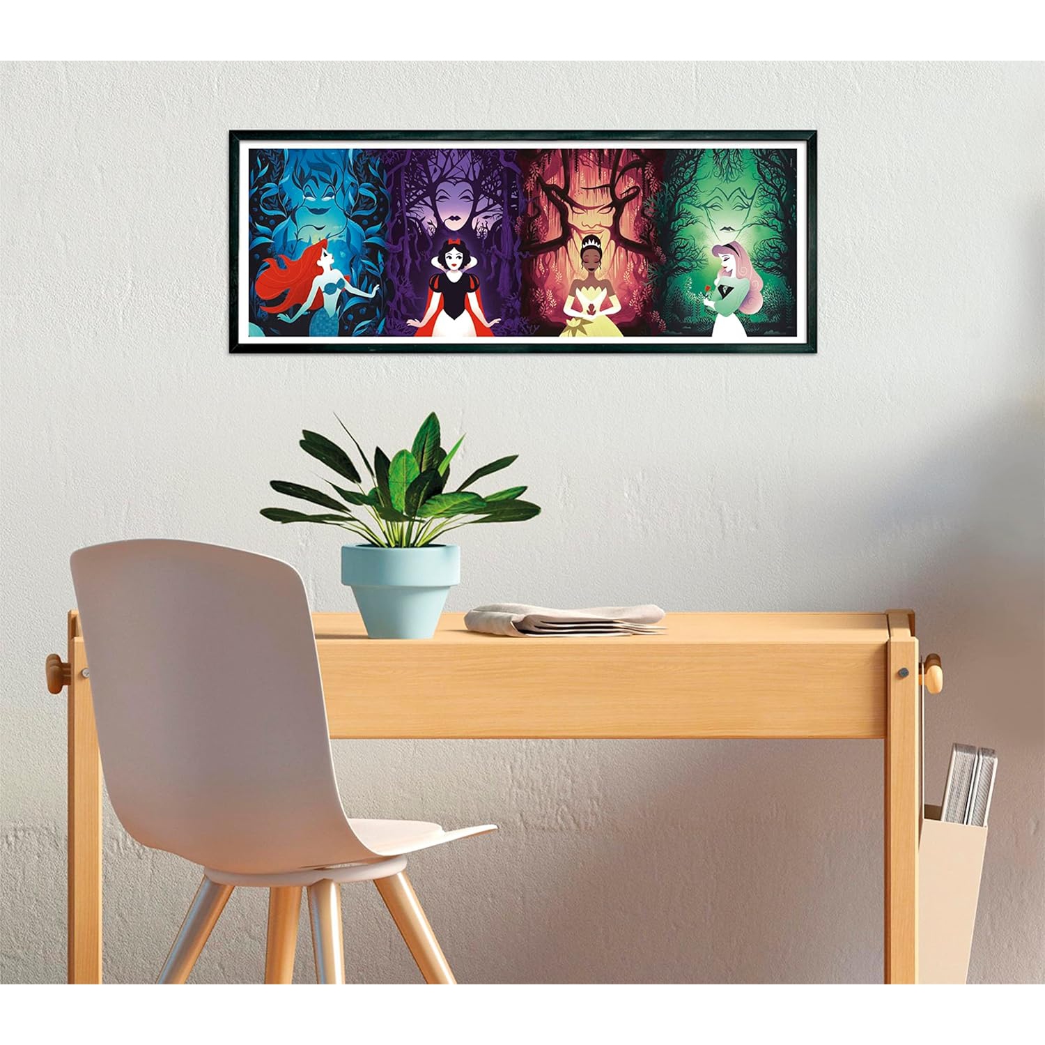 Clementoni - Princesse Disney Panorama - Adultes de 1000 morceaux, Casse-tête panoramique, Made in Italy, Multicolore, 39722