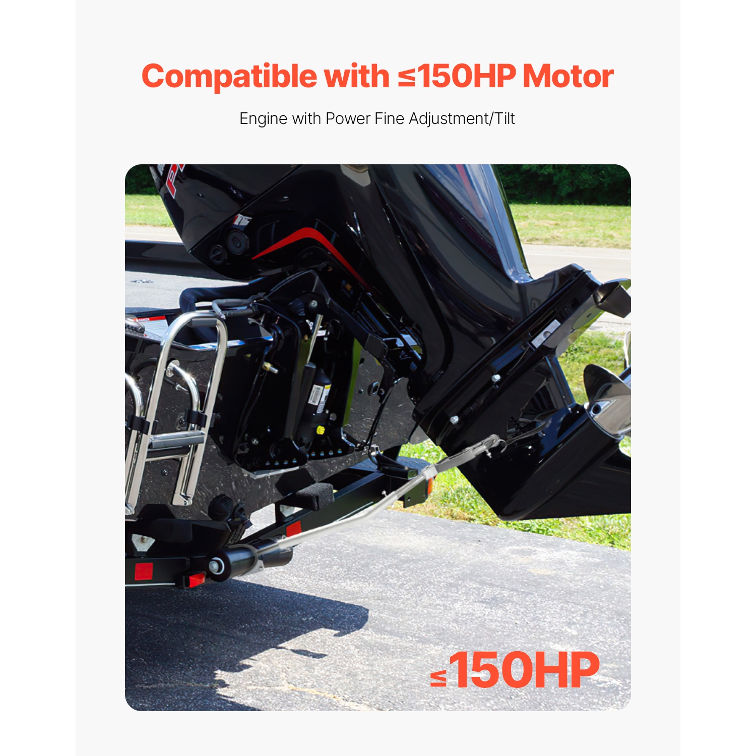 VEVOR 26.9-62.2 in Transom Saver, Adjustable Boat Transom Saver with Heavy-Duty Head, Corrosion-Resistant Easy-to-Install Transom Savers for Less