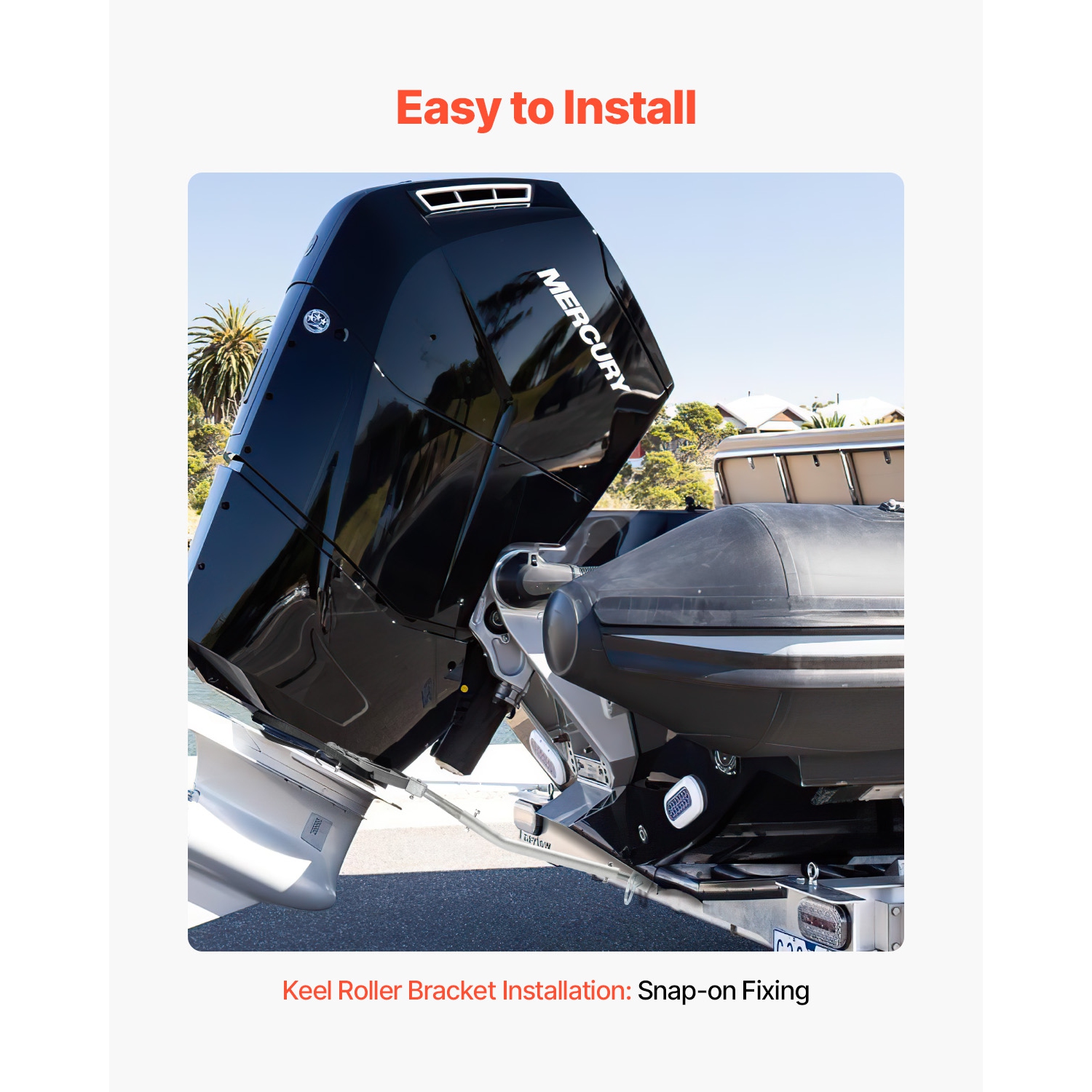 VEVOR 26.9-62.2 in Transom Saver, Adjustable Boat Transom Saver with Heavy-Duty Head, Corrosion-Resistant Easy-to-Install Transom Savers for Less