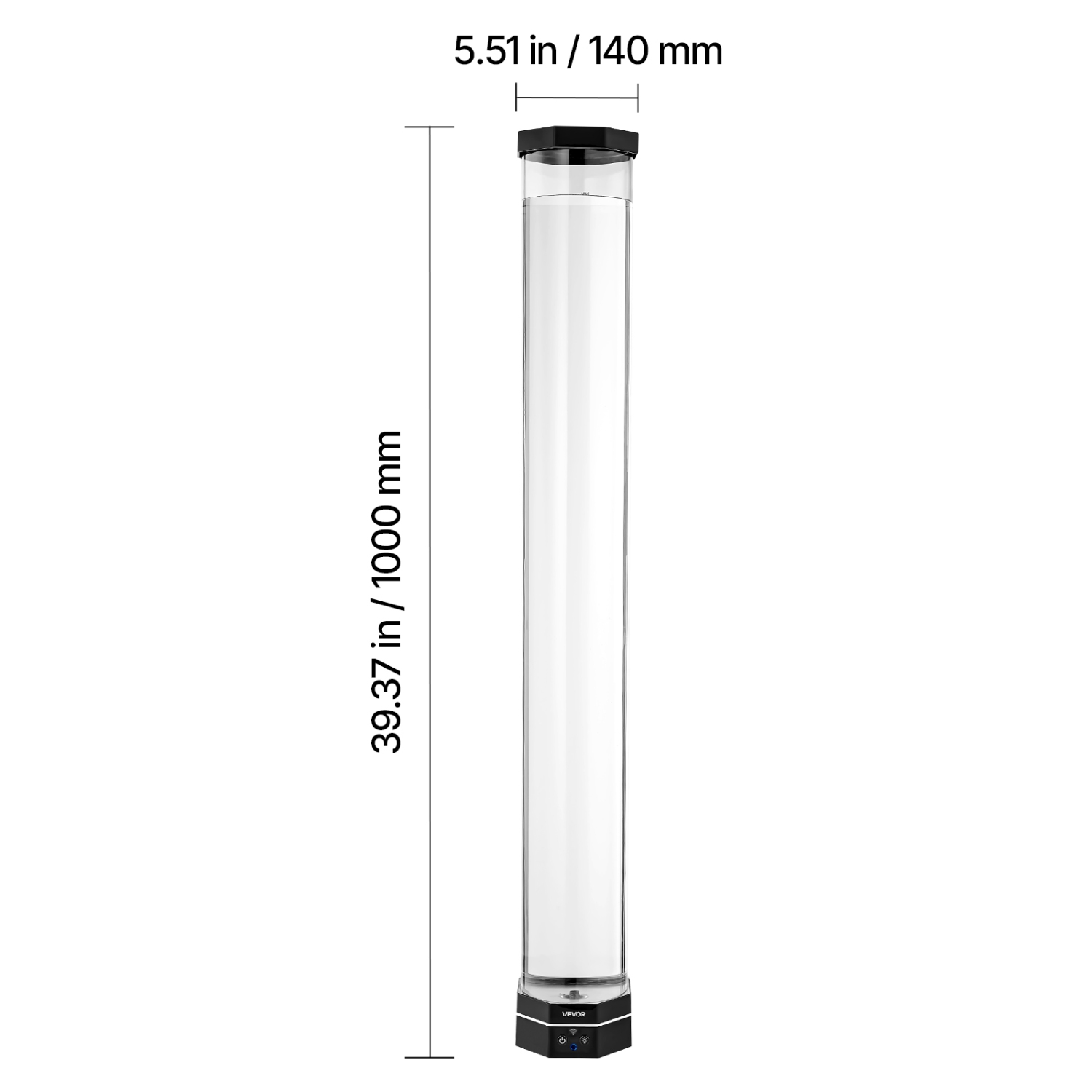 VEVOR Sensory Bubble Tube Lamp, 3.3 ft Bubble Fish Tube, Sensory Aquarium Lamp with 10 Floating Fish & 16 Color Effects, Remote Control, Stress