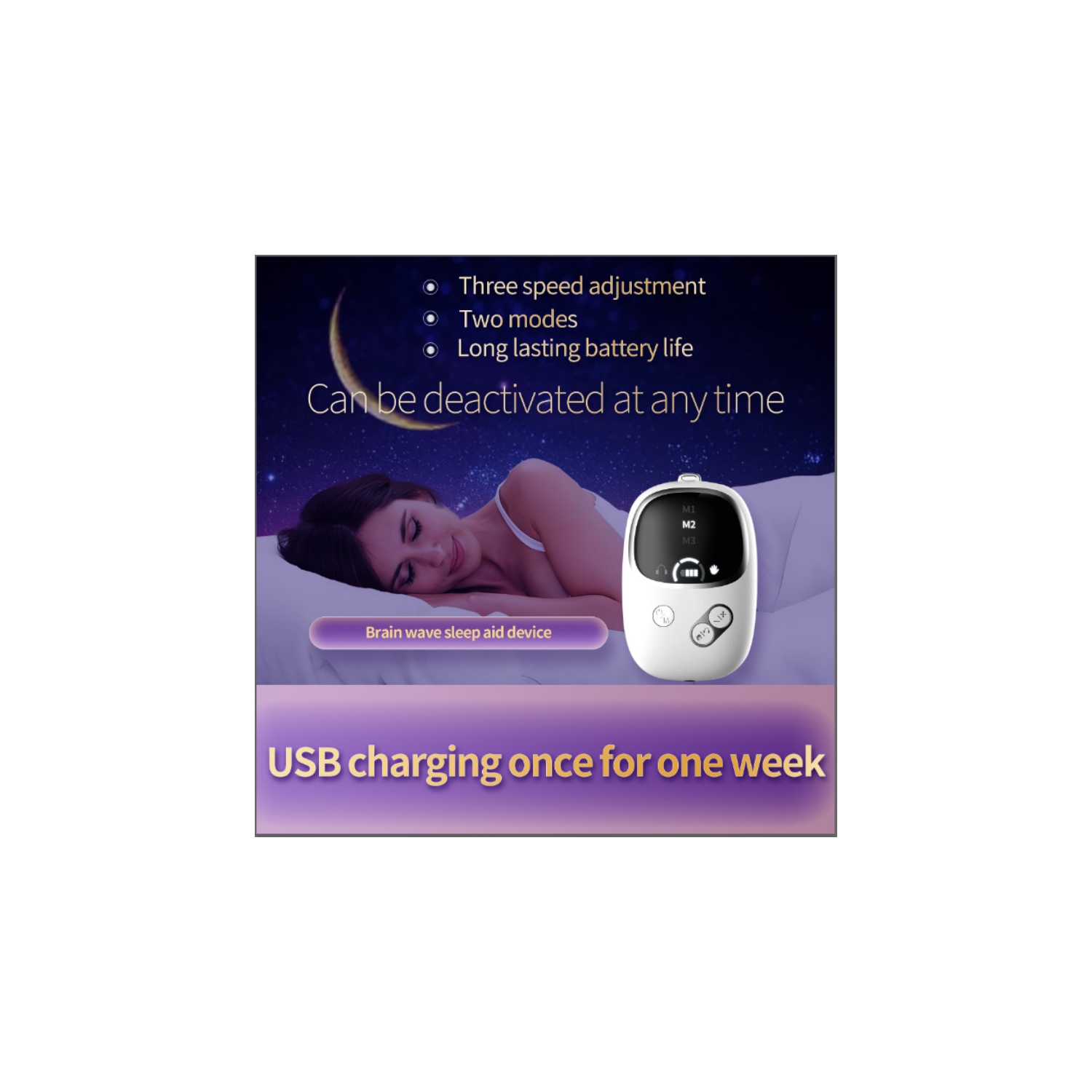 Smart Sleep Monitor with Microcurrent Sleeping Device,Handheld Sleeping Aid with Ear Clip,Sleep Aid Device for Relief Anxiety Help Sleep