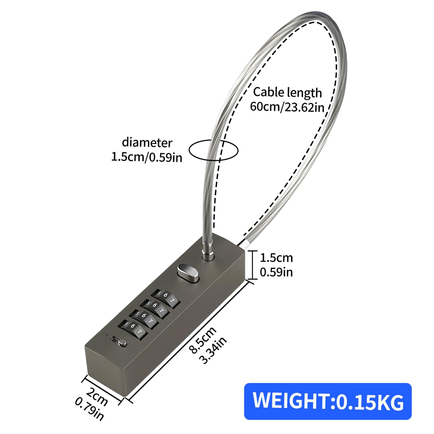 Verrou de clôture extérieur, cadenas à combinaison portatif à 4 chiffres, mini verrou pour vélo, cadenas à chaîne