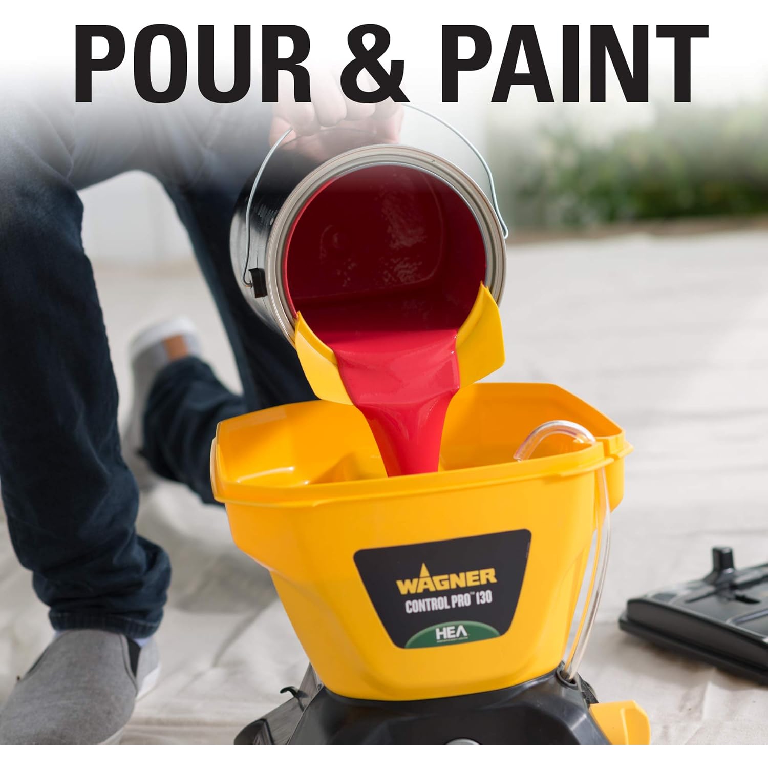 Pulvérisateur de peinture Wagner 0580678 Control Pro 130 Power Tank, sans air haute efficacité avec faible surbalayage