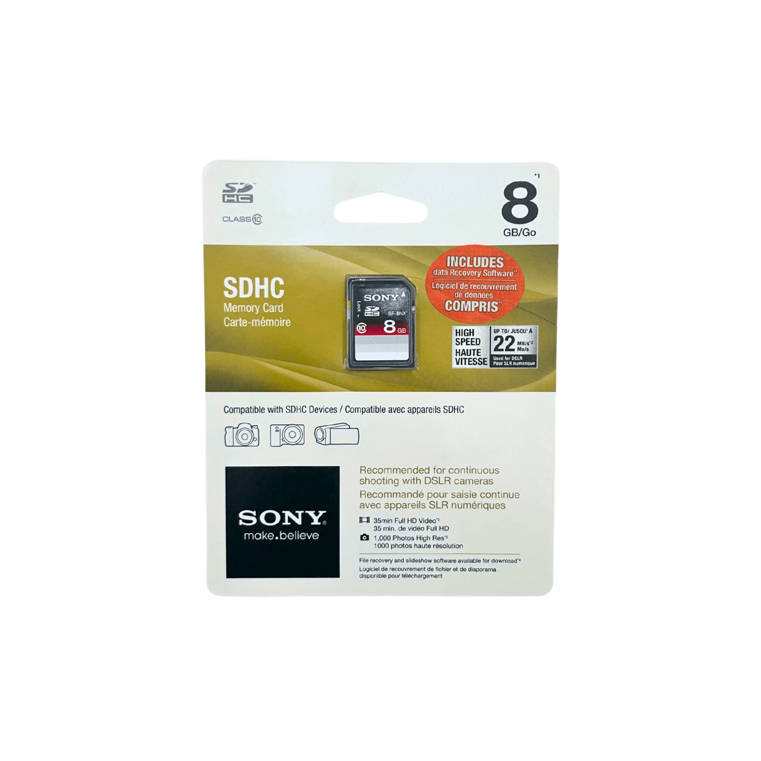 Sony SD Memory Card 8GB SF-8NX/TQ1