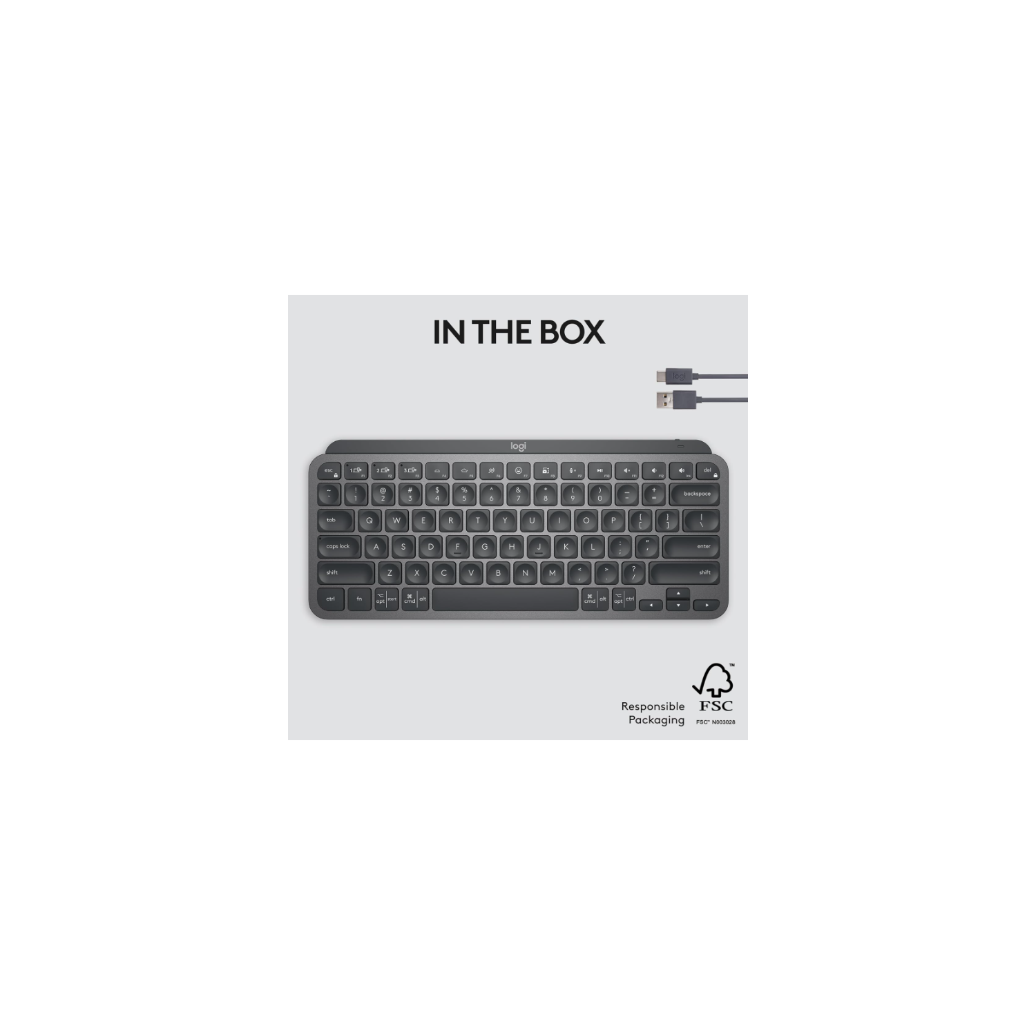 Logitech MX Keys Mini Minimalist Wireless Illuminated Keyboard, Compact, Bluetooth, Compatible with Apple macOS, iOS, Windows, Linux, Android, Metal