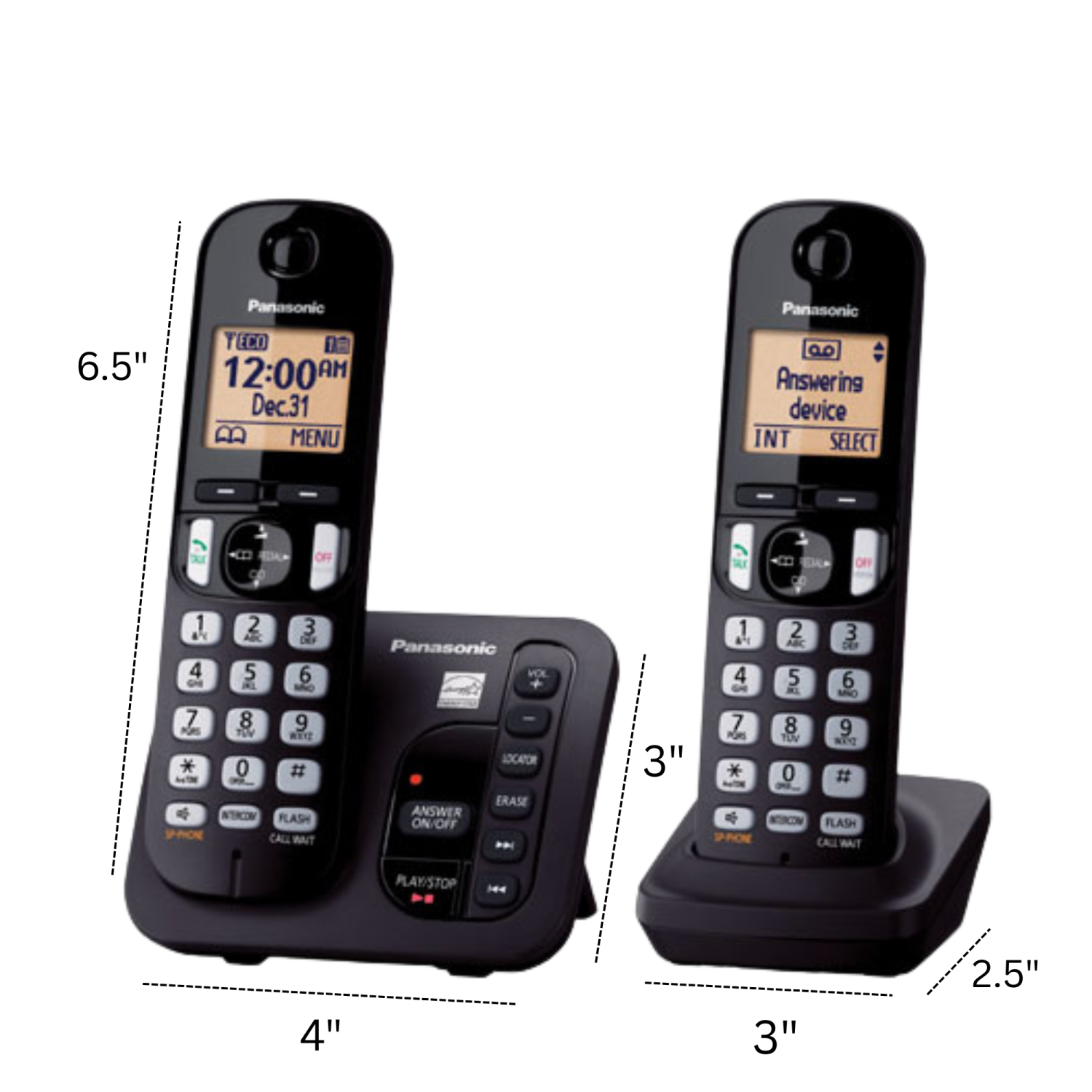 Téléphone sans fil Panasonic 2 combinés #KXTGC222 Remis à neuf