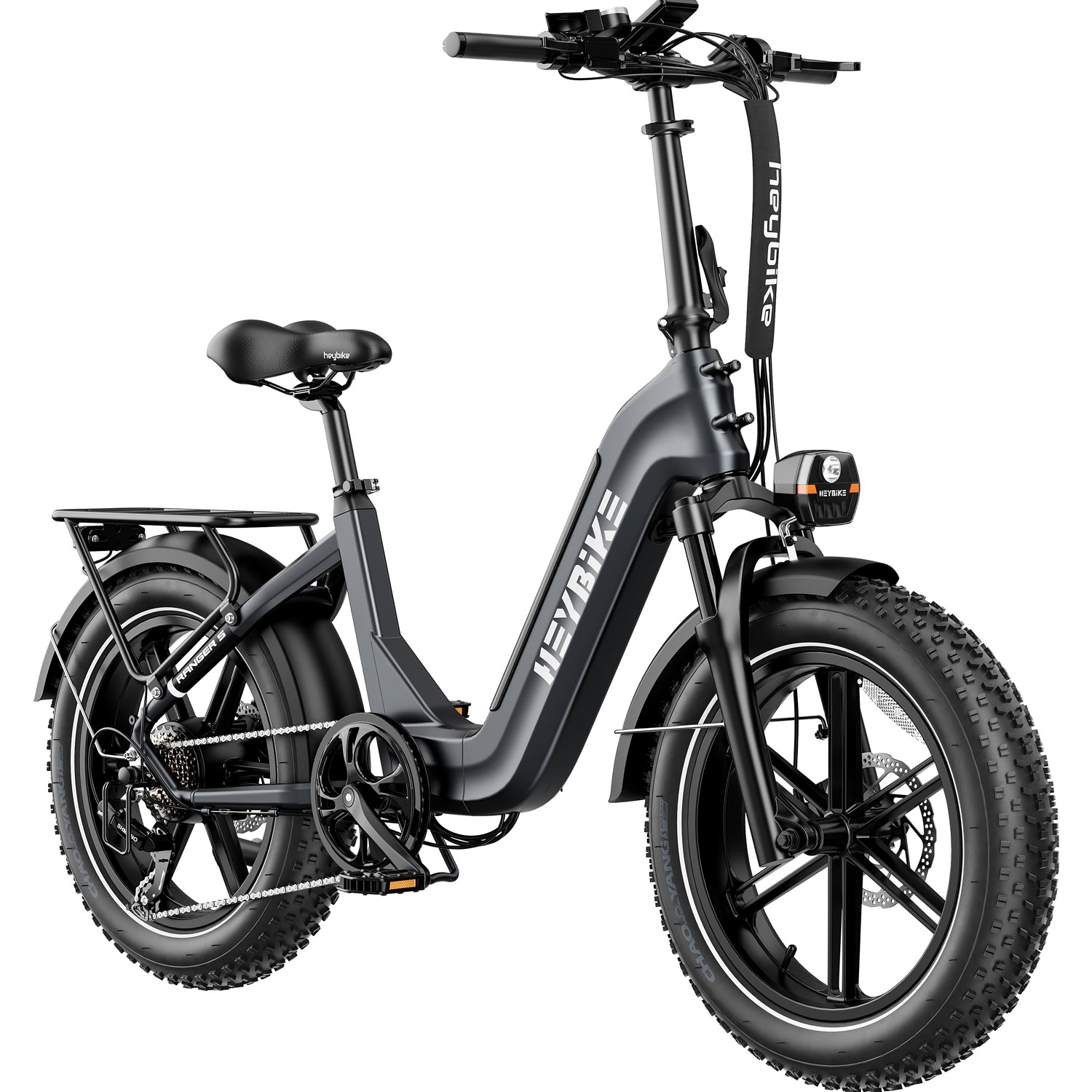 Vélo de promenade électrique repliable à gros pneus Ranger S de Heybike - Gris