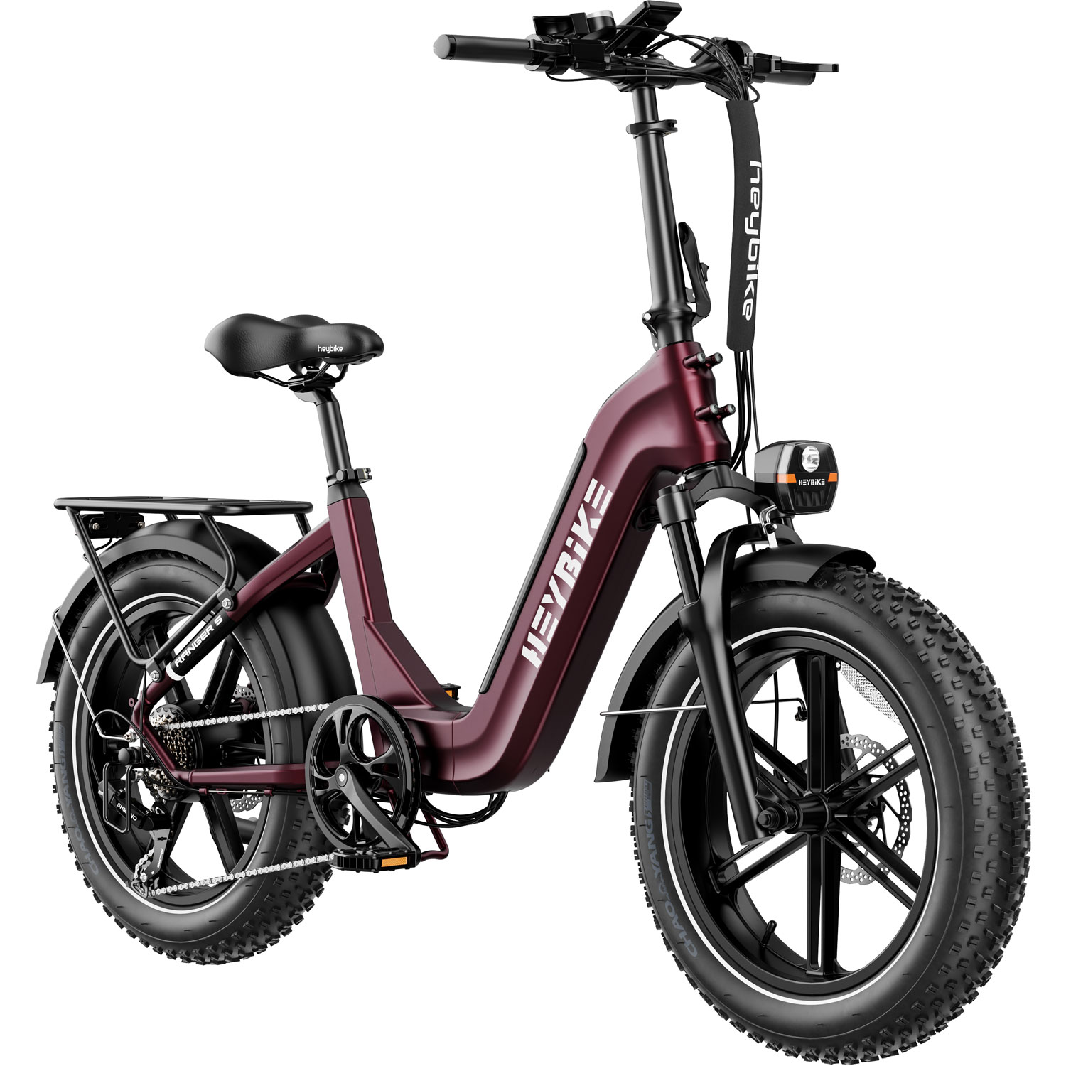 Vélo de promenade électrique repliable à gros pneus Ranger S de Heybike - Rouge
