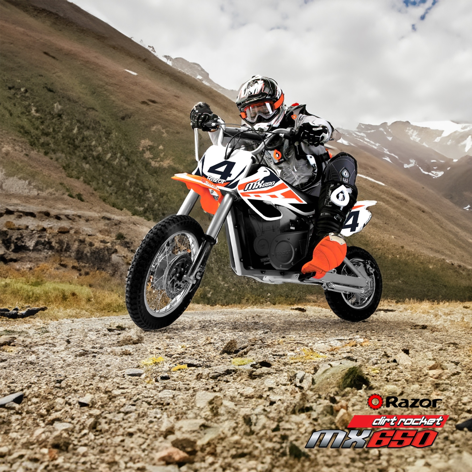 Motocross électrique Razor MX650 Dirt Rocket à couple élevé, motocross, 17&nbsp;MpxH, orange