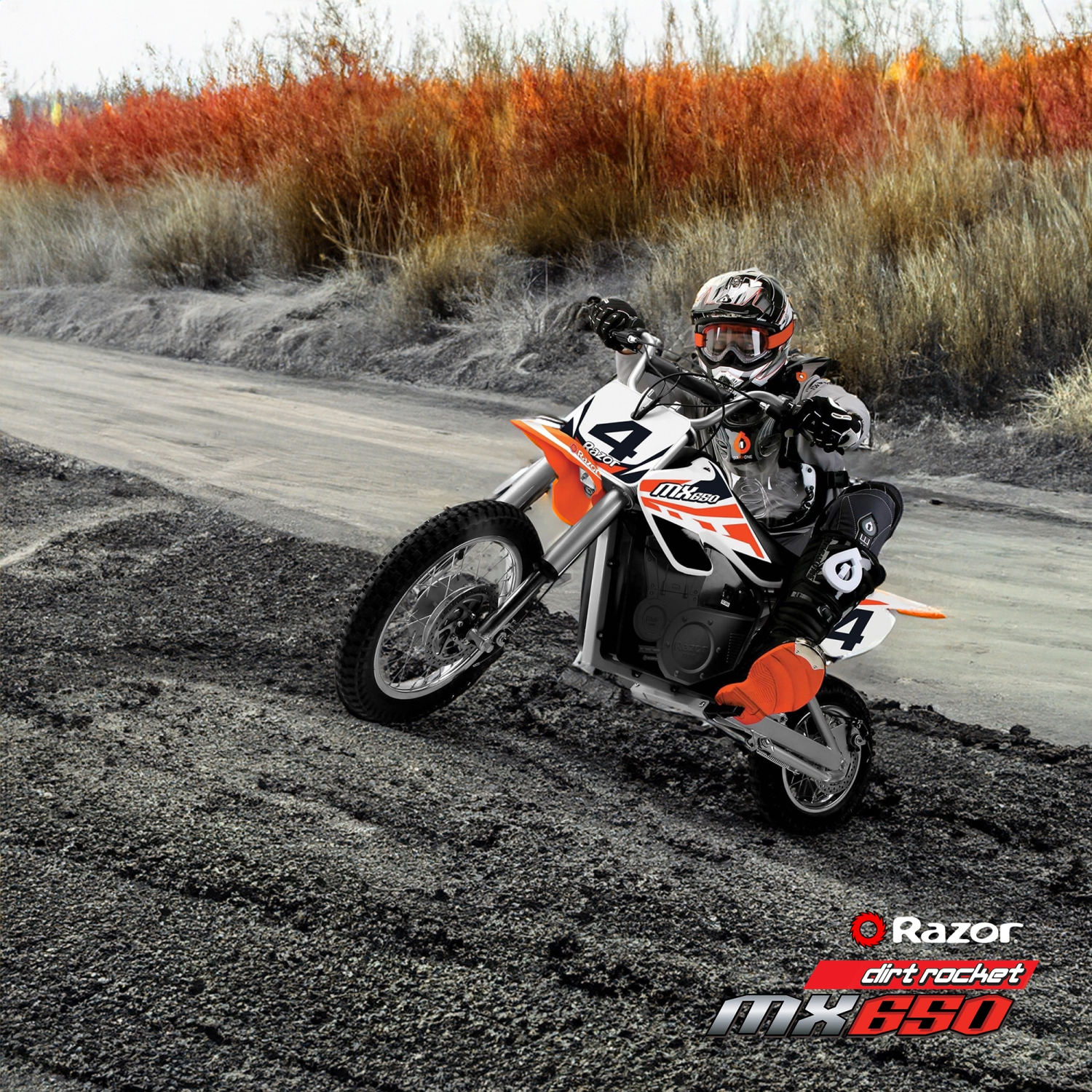 Motocross électrique Razor MX650 Dirt Rocket à couple élevé, motocross, 17&nbsp;MpxH, orange