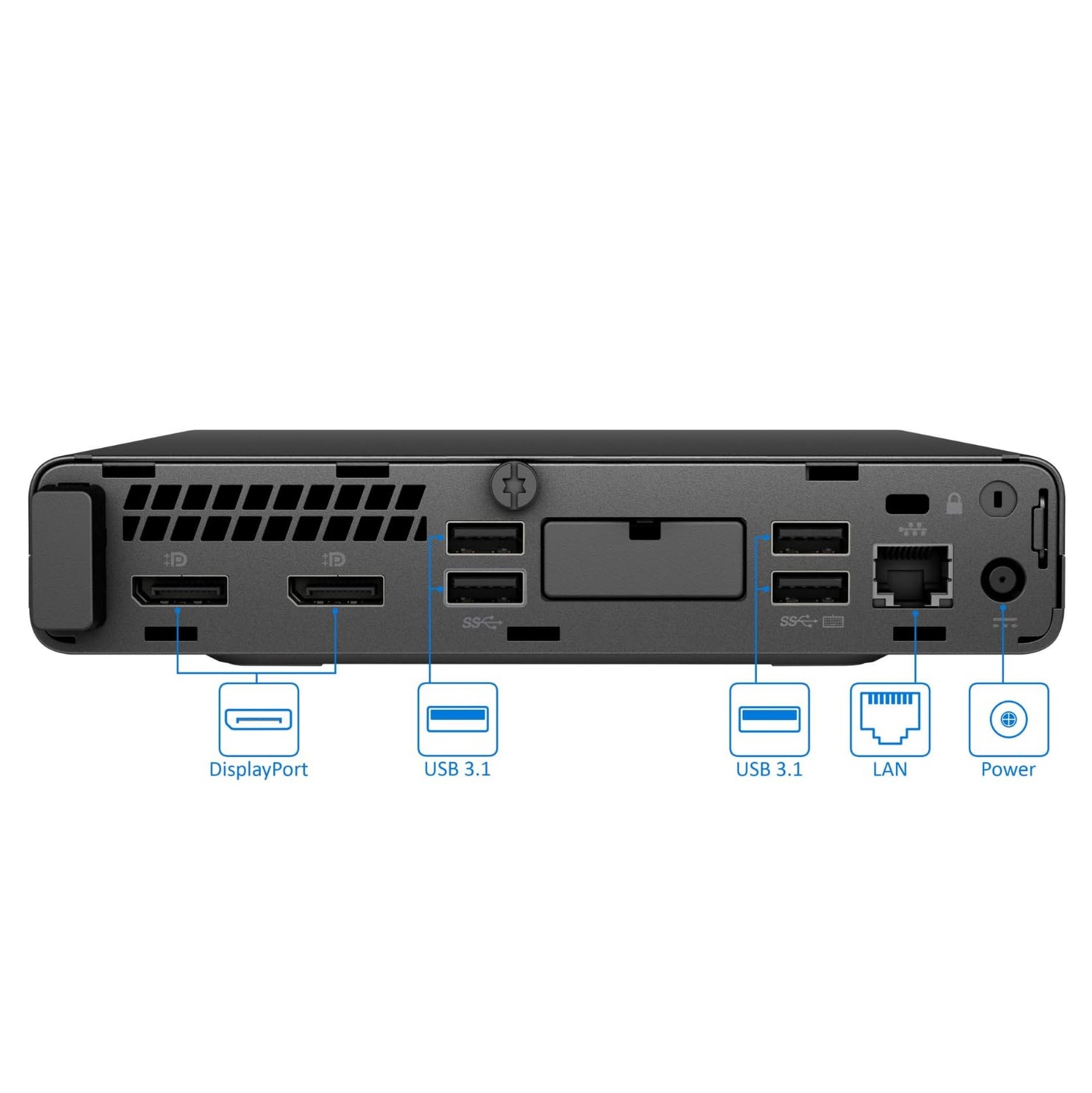 ProDesk 705 G4 Mini de HP/Ryzen 5 PRO 2400GE 3,2&nbsp;GHz d'AMD/RAM 32&nbsp;Go/NVMe SSD d'256&nbsp;Go/Windows 11 Pro/Wi-Fi - Ordinateur de bureau