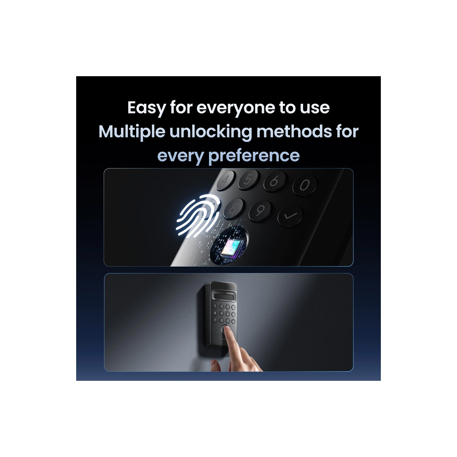 Pavé numérique Vision de SwitchBot | Déverrouillage instantané du visage, système de serrure intelligente 9-en-1