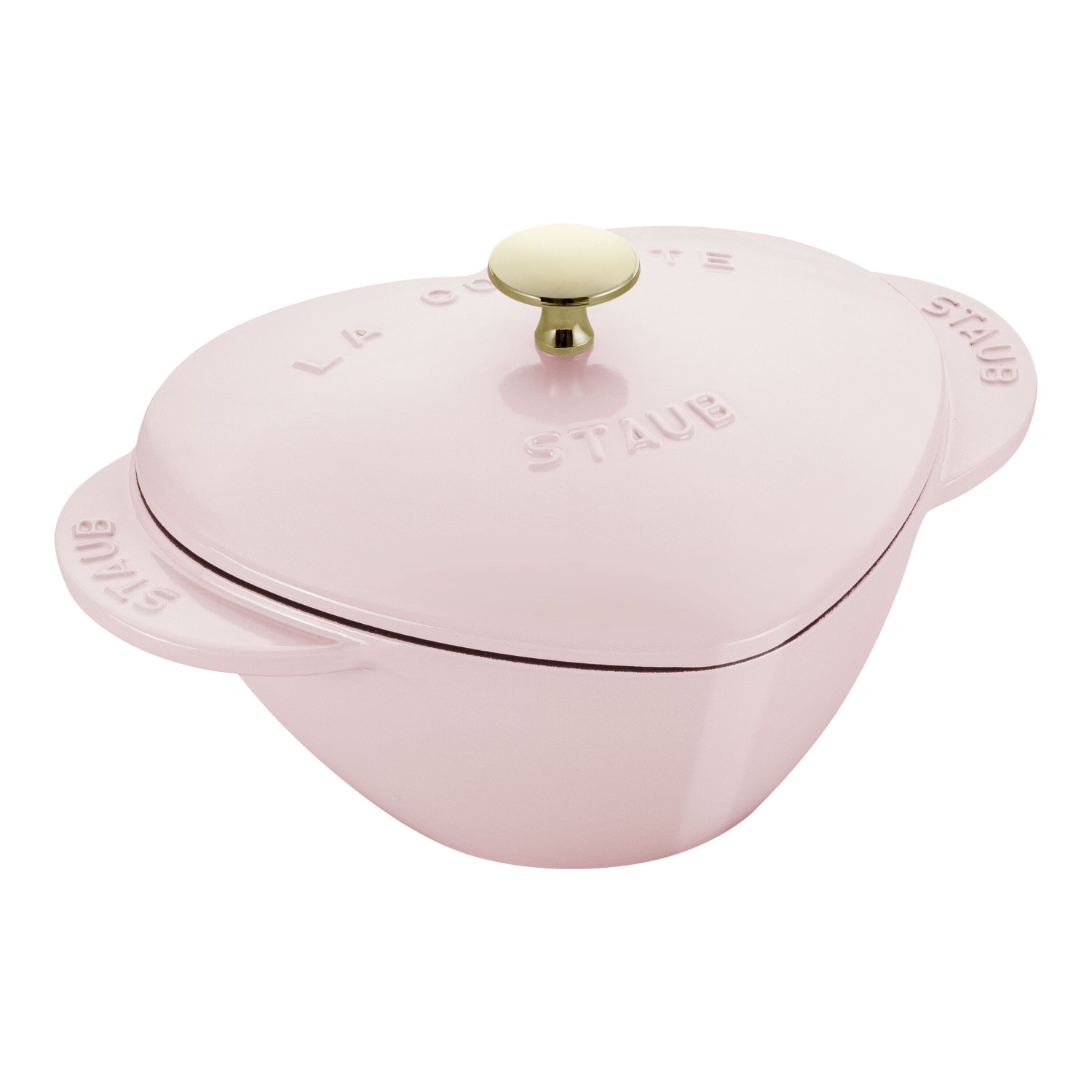 Cocotte en fonte 1,75&nbsp;L en forme de coeur STAUB La Cocotte, rose sorbet