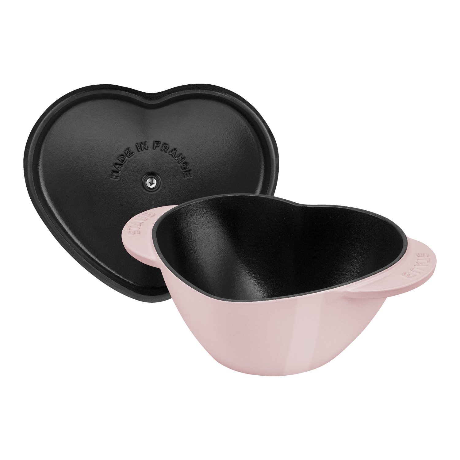 Cocotte en fonte 1,75 L en forme de coeur STAUB La Cocotte, rose sorbet