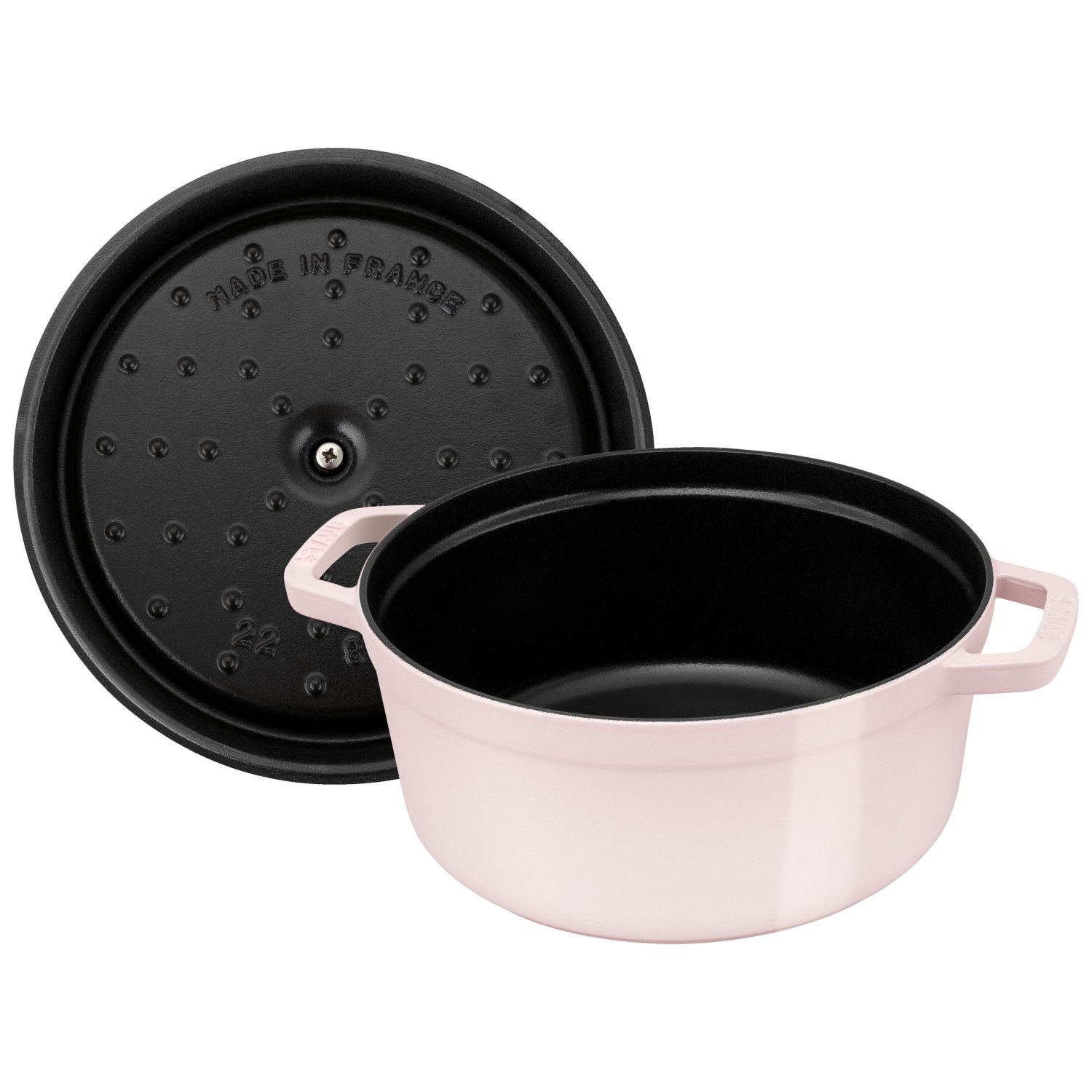 Cocotte ronde en fonte 2,5&nbsp;L DE STAUB La Cocotte, rose sorbet