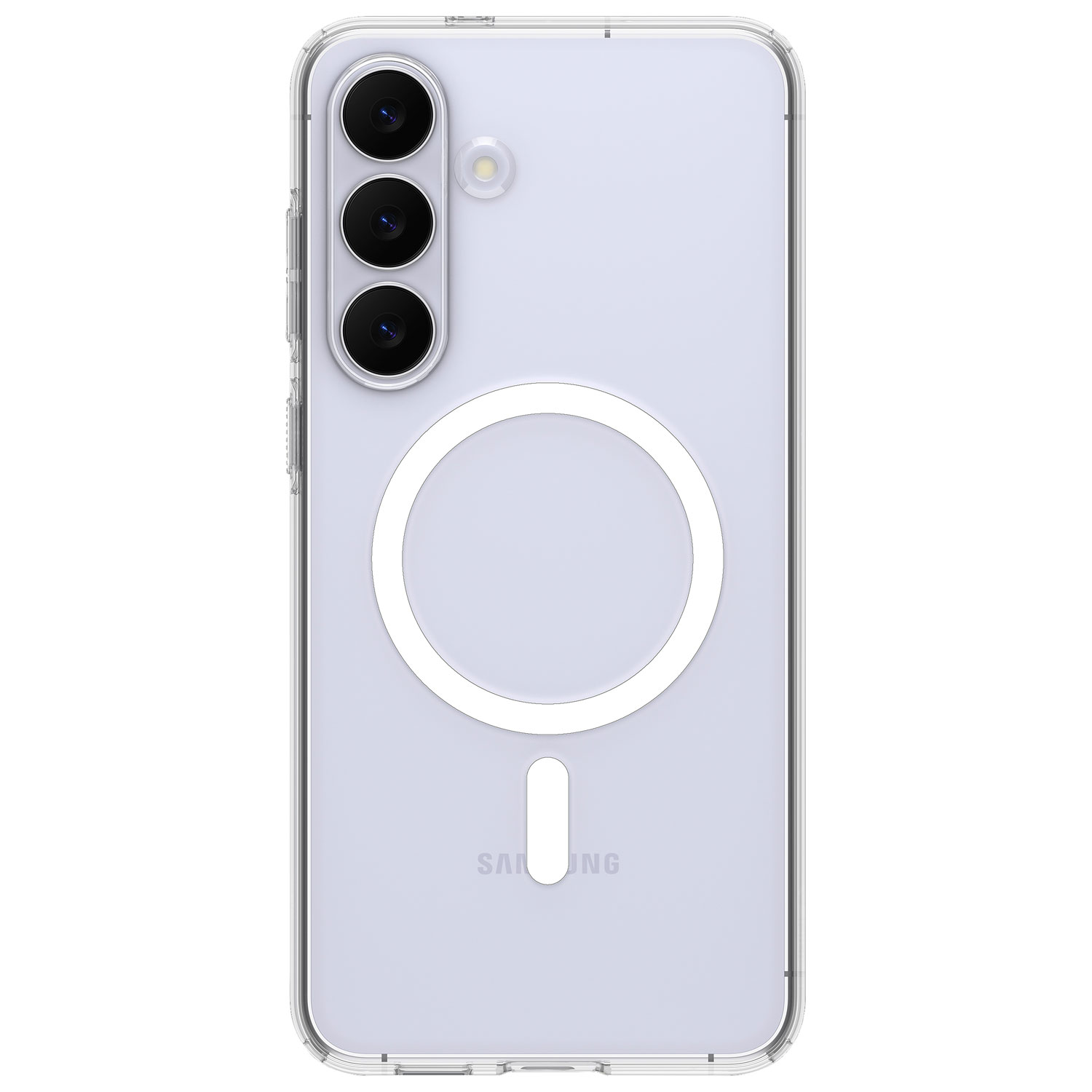 Étui rigide ajusté Crystal Flex MagFit de Spigen pour Galaxy S25 FE - Blanc transparent