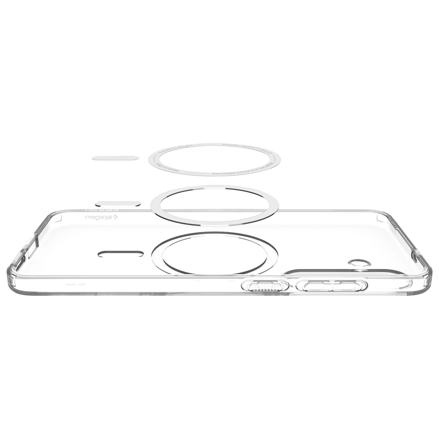 Étui rigide ajusté Crystal Flex MagFit de Spigen pour Galaxy S25 FE - Blanc transparent