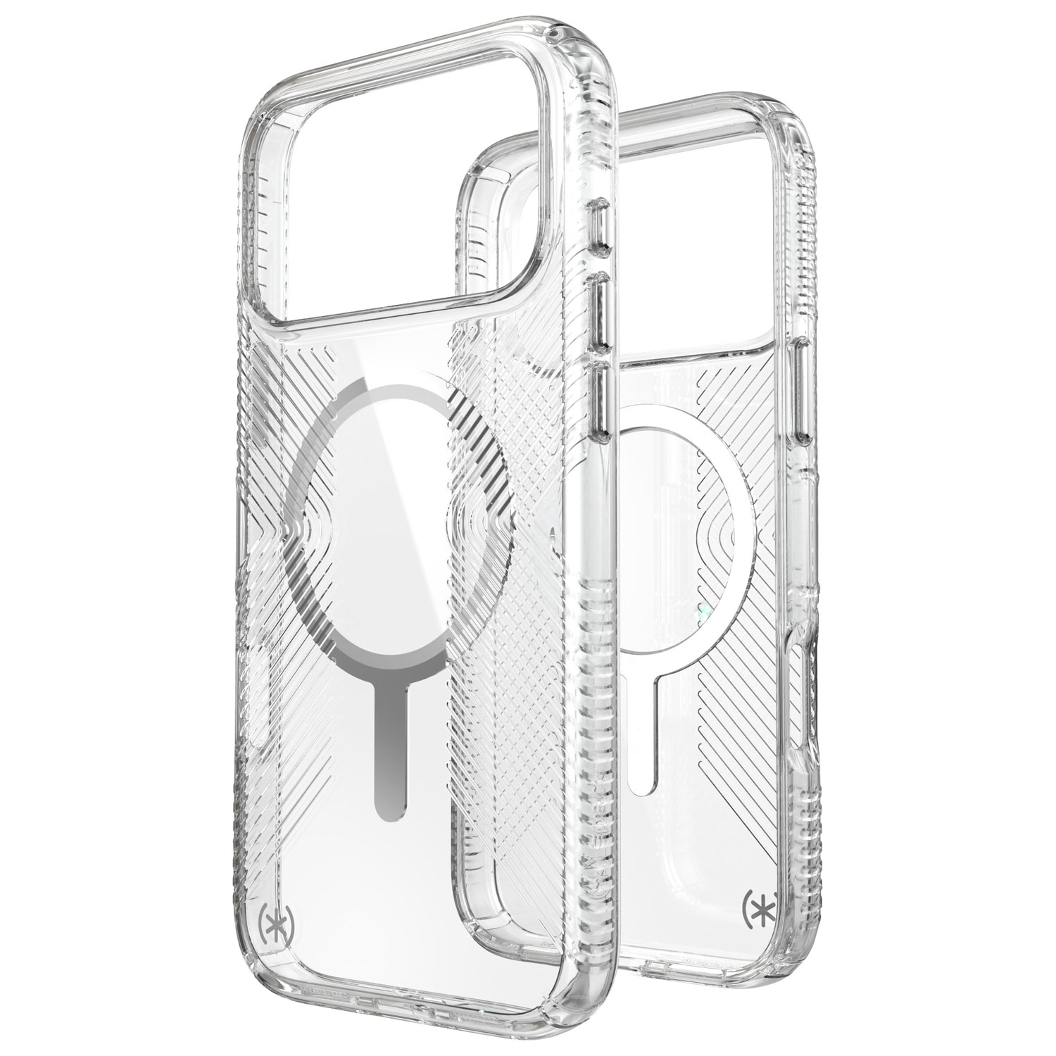 Speck Presidio Perfect-Clear Grip Fitted Hard Shell Case with MagSafe for iPhone 17 Pro Max - Clear/Silver