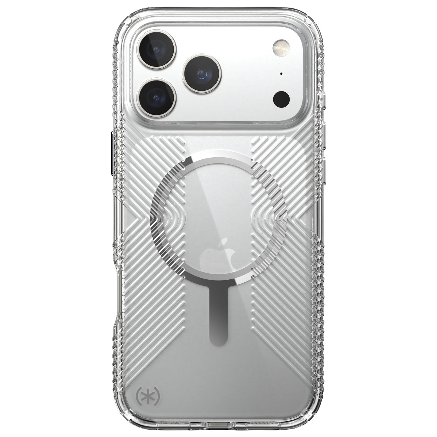 Speck Presidio Perfect-Clear Grip Fitted Hard Shell Case with MagSafe for iPhone 17 Pro Max - Clear/Silver